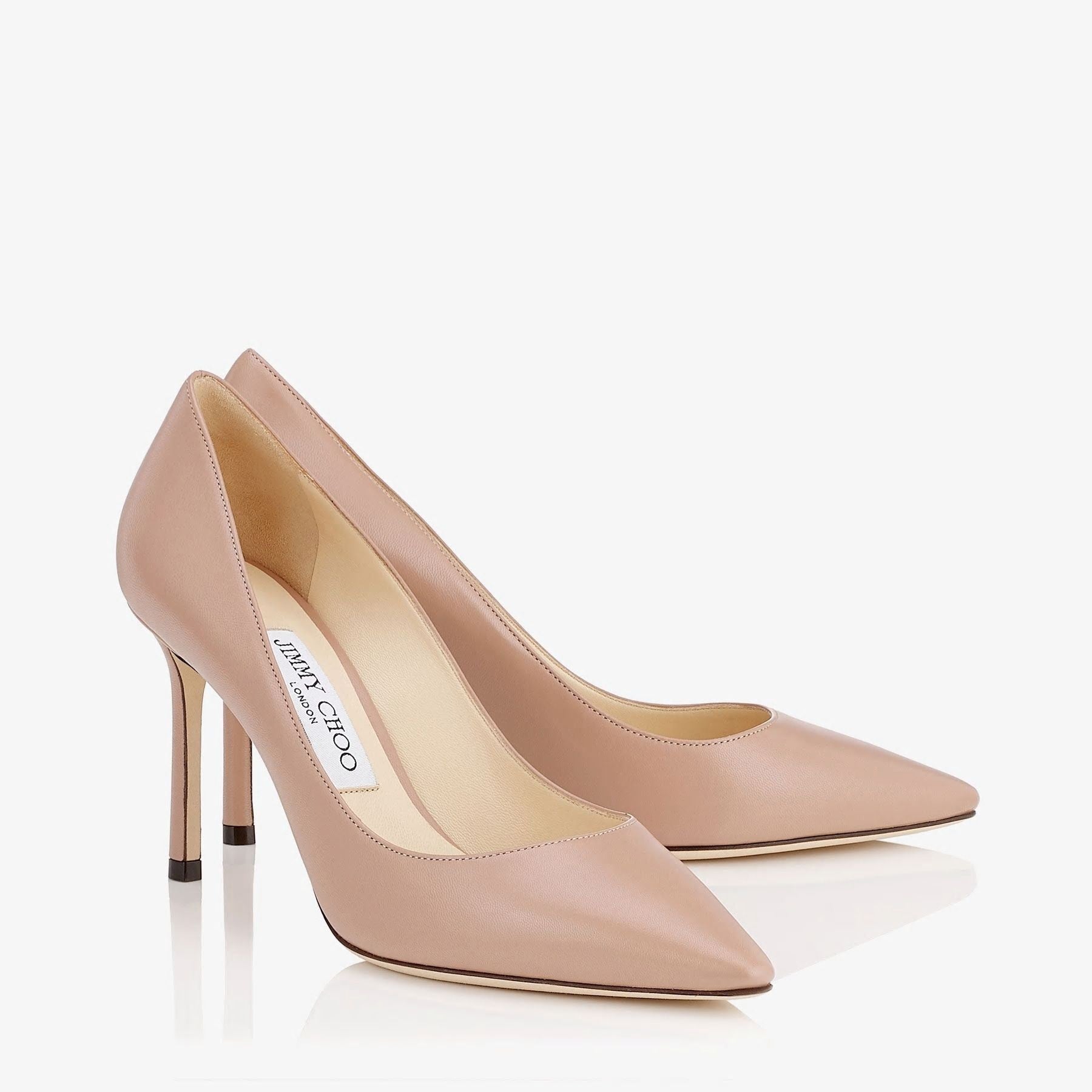 JIMMY CHOO Antiqued Leather Romy 85 Pumps