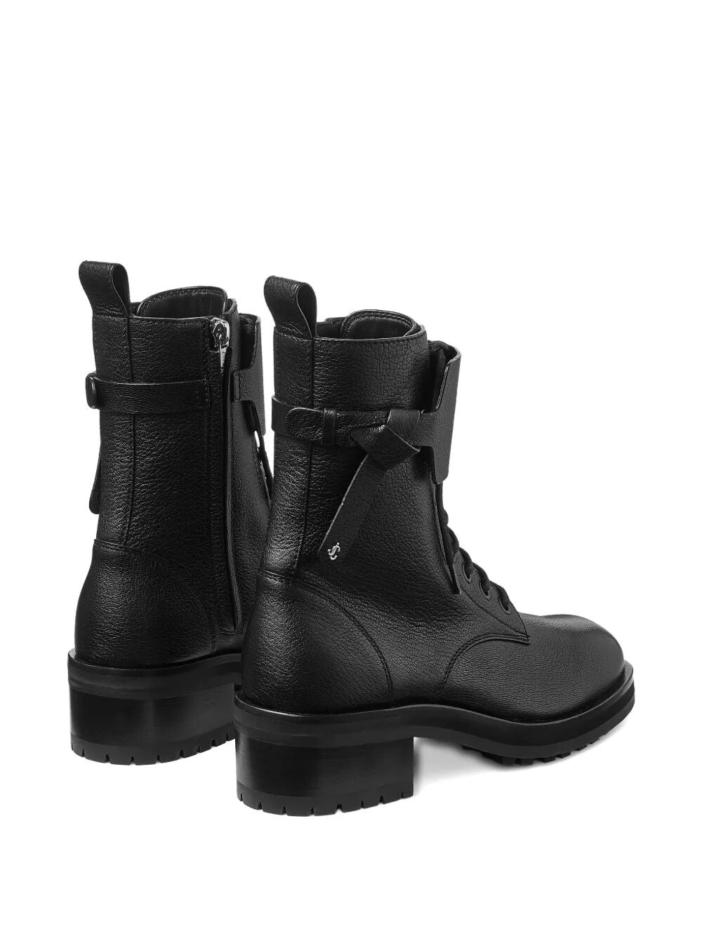 JIMMY CHOO Rosabel Leather Lace-Up Combat Boots