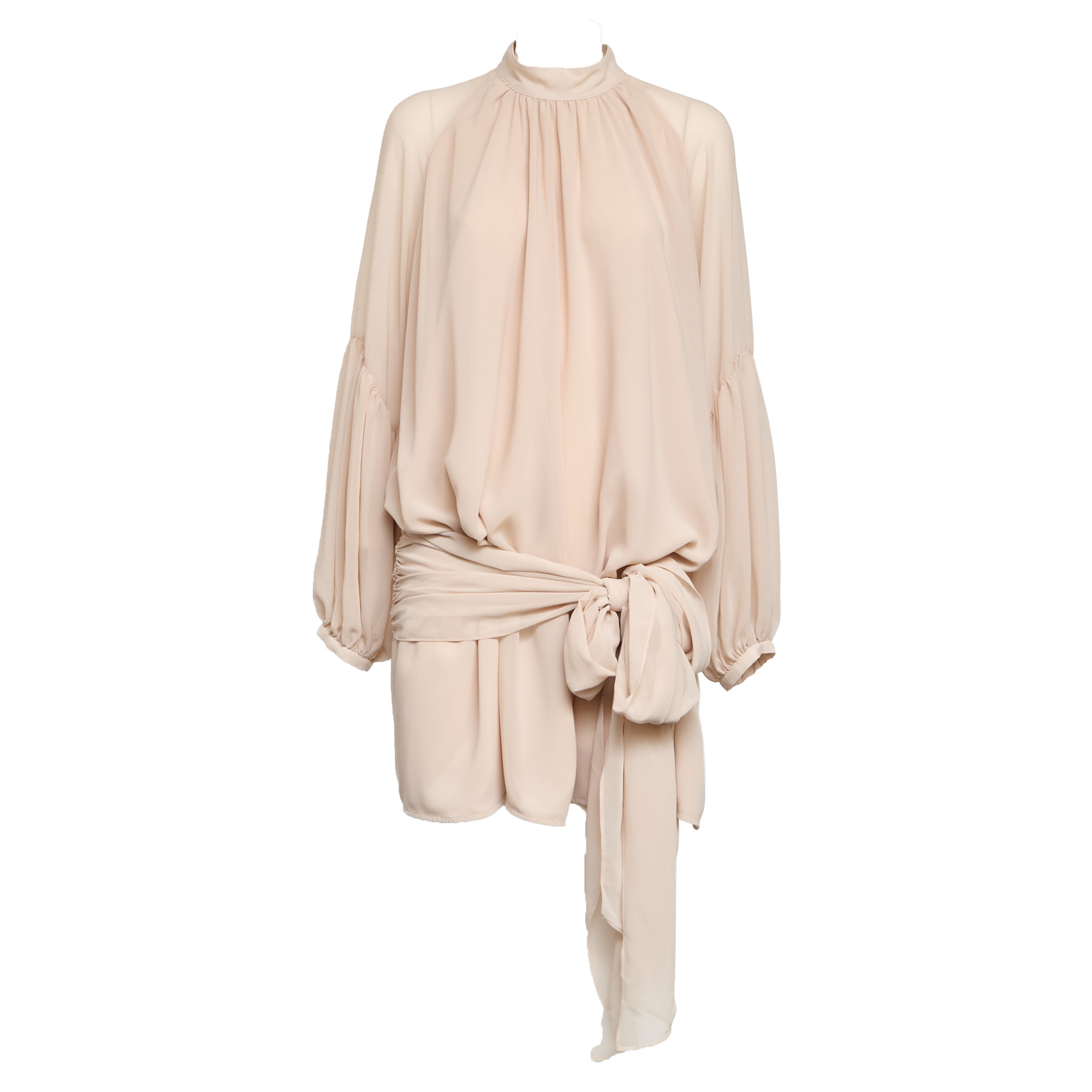 ROTATE Chic Mini Chiffon Dress with Tie Belt