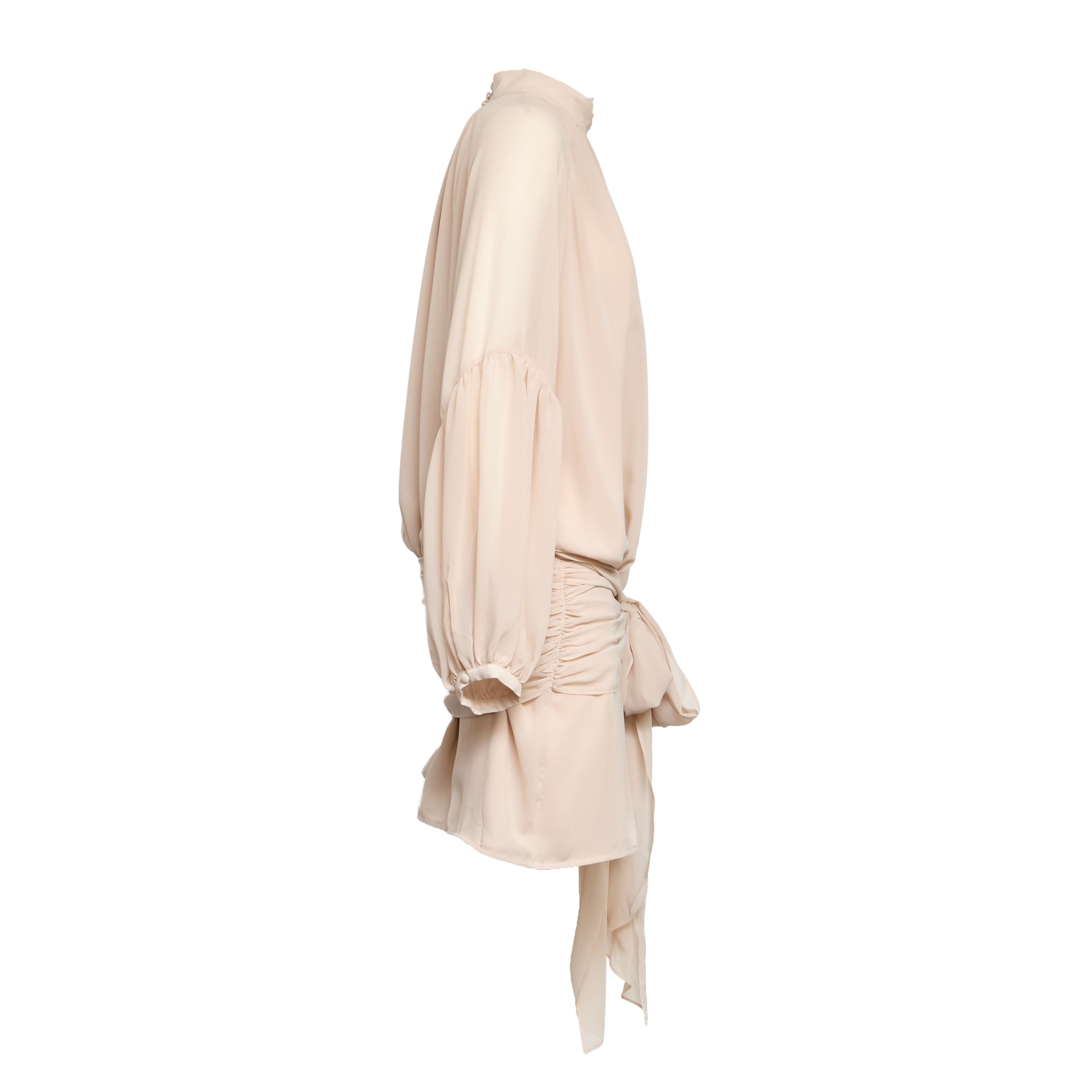 ROTATE Chic Mini Chiffon Dress with Tie Belt