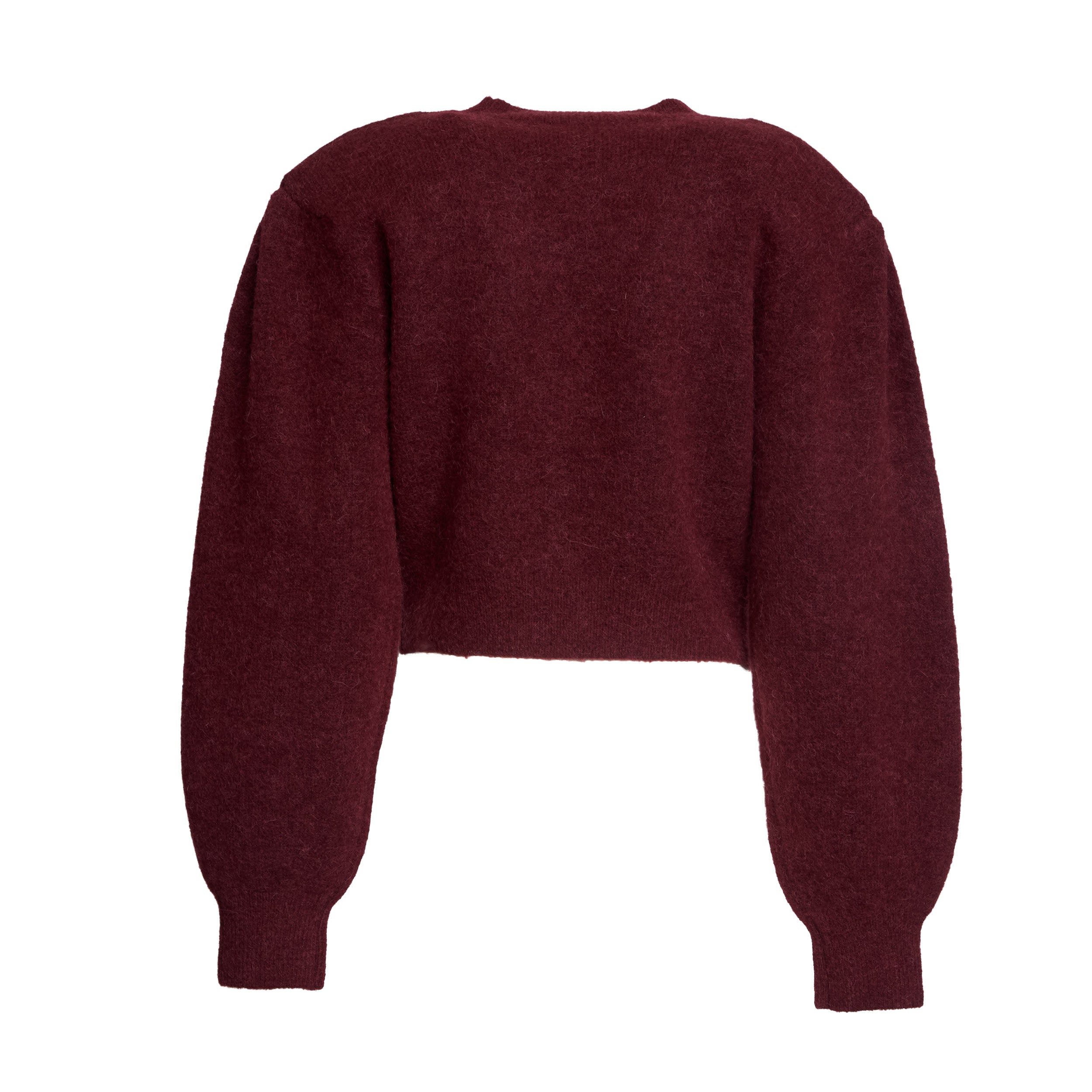 ROTATE Puff Sleeve Cardigan with Snap Buttons