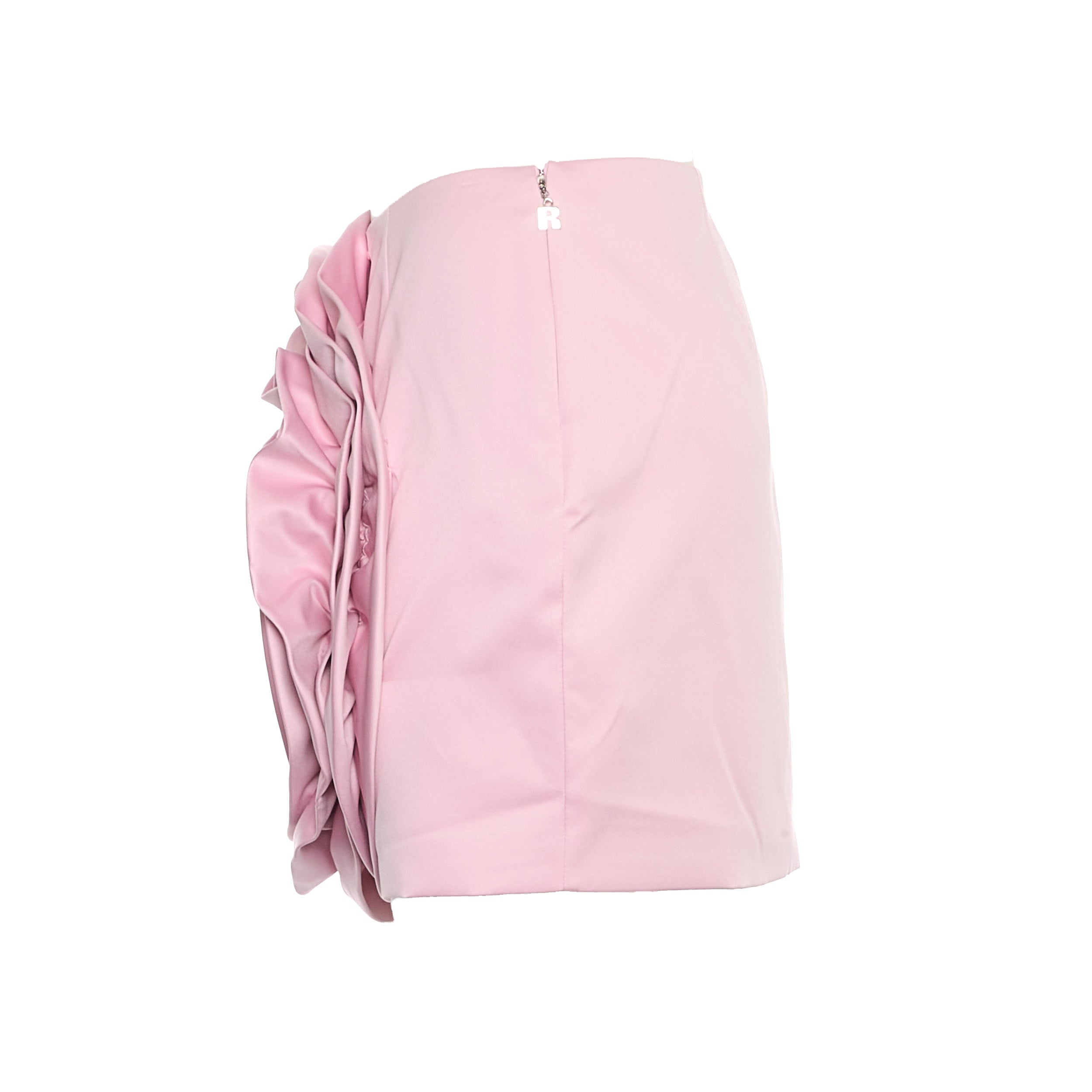 ROTATE Floral Mini Skirt with Side Zipper