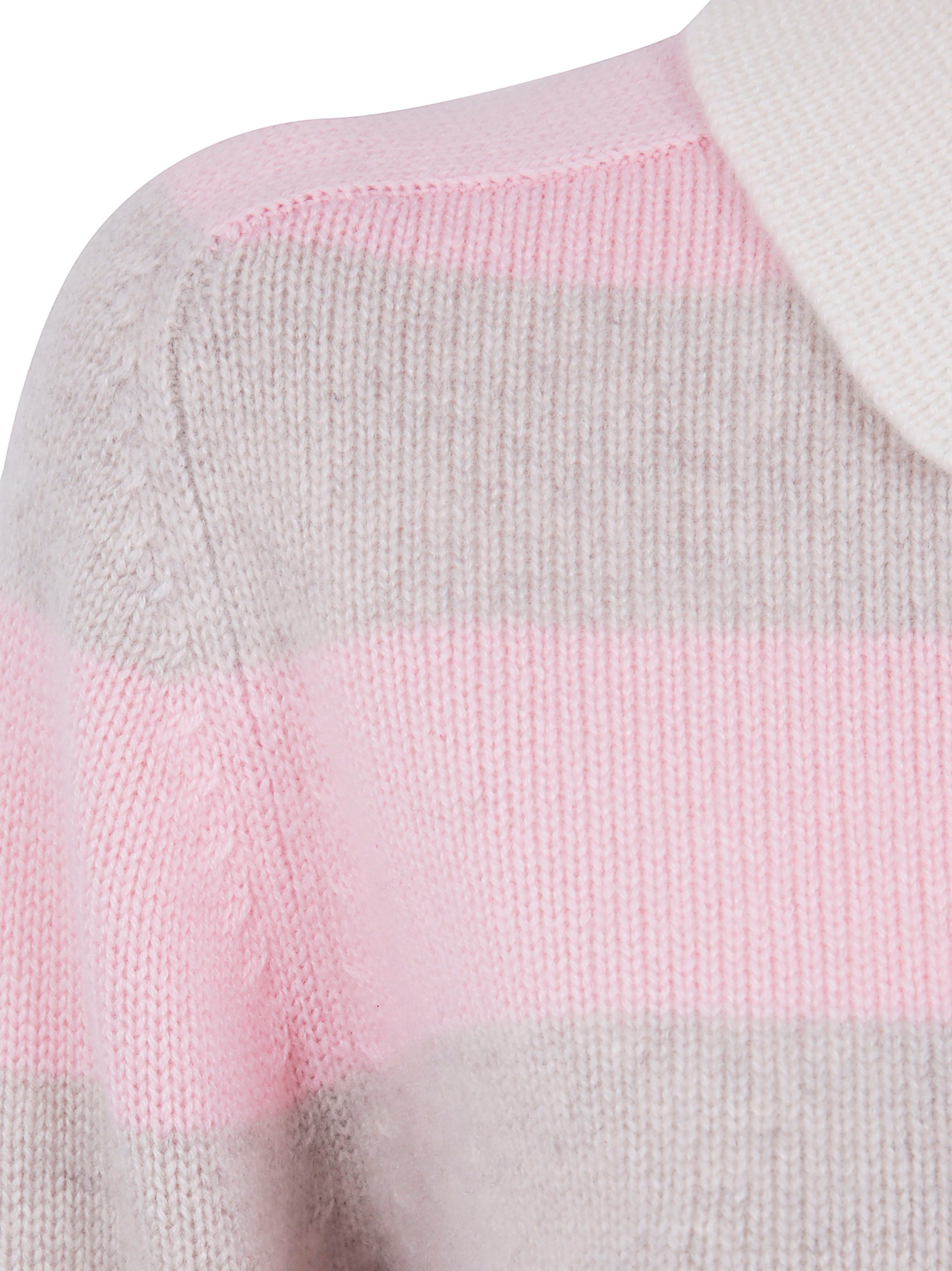 KUJTEN Royce Stripe Sweater with Shirt-Style Collar