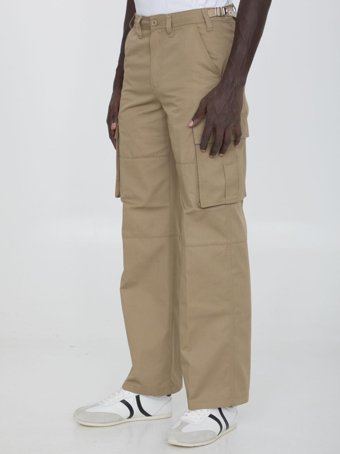 CELINE Cotton Blend Cargo Trousers for Men