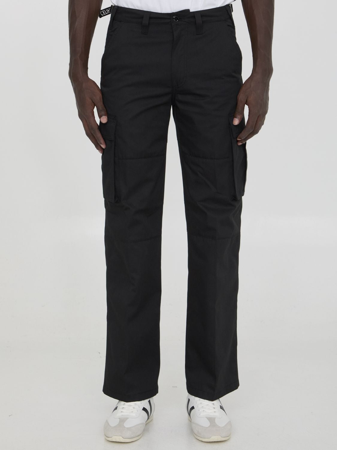 CELINE Men's Cotton Blend Cargo Trousers - Size 38