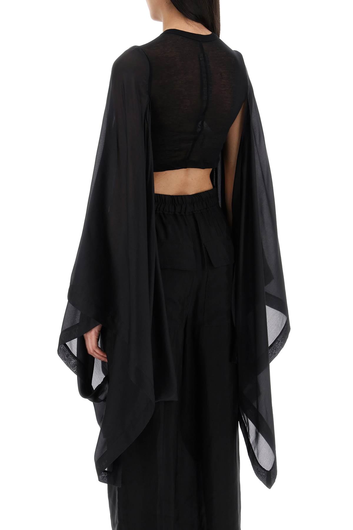RICK OWENS Mini Crop Silk-Blend Top