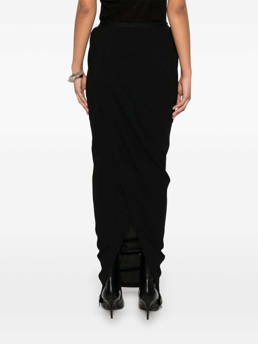 RICK OWENS Soft Pillar Wool Long Skirt