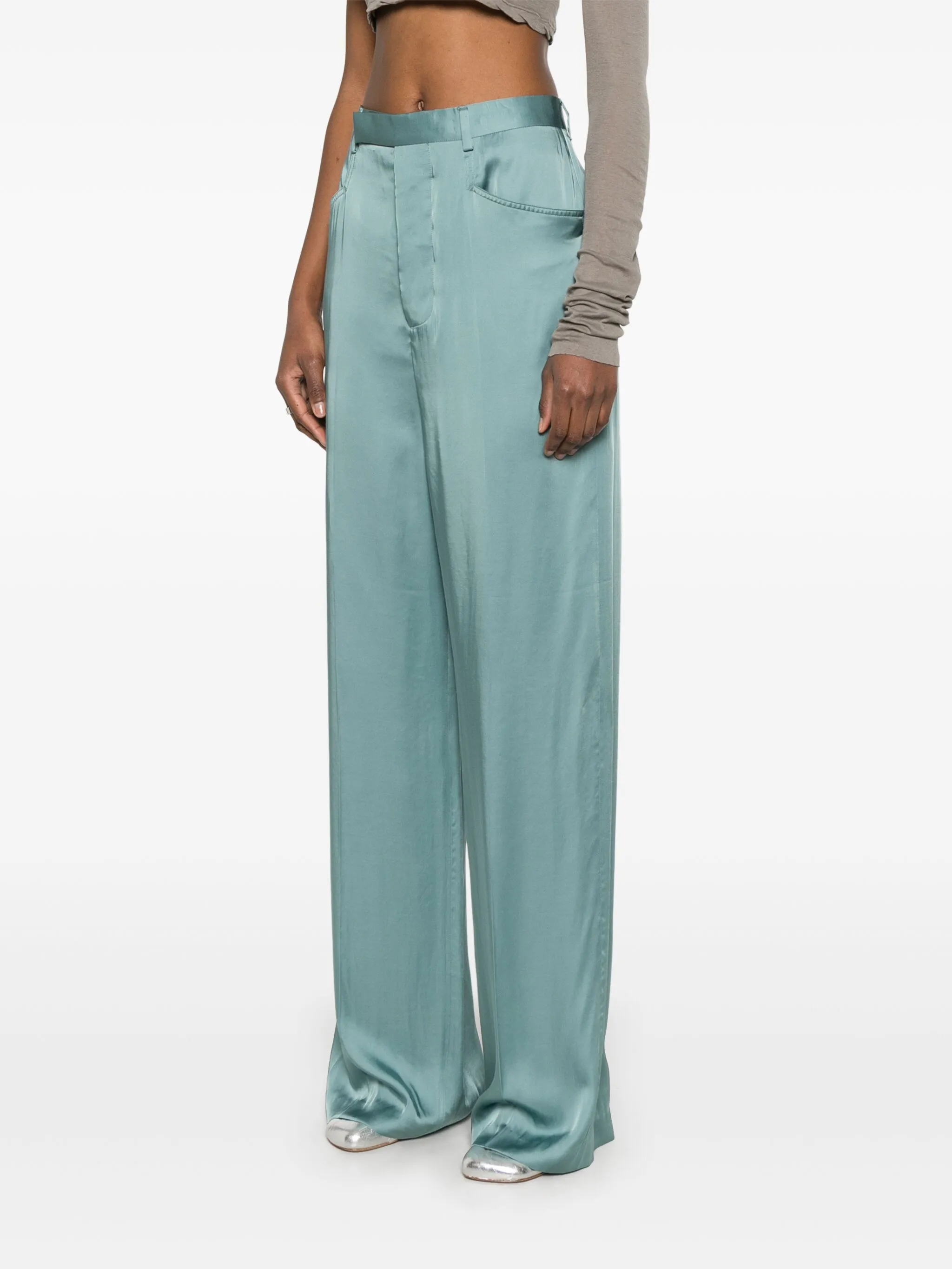 RICK OWENS High Waist Angular Pocket Trousers - Size 40