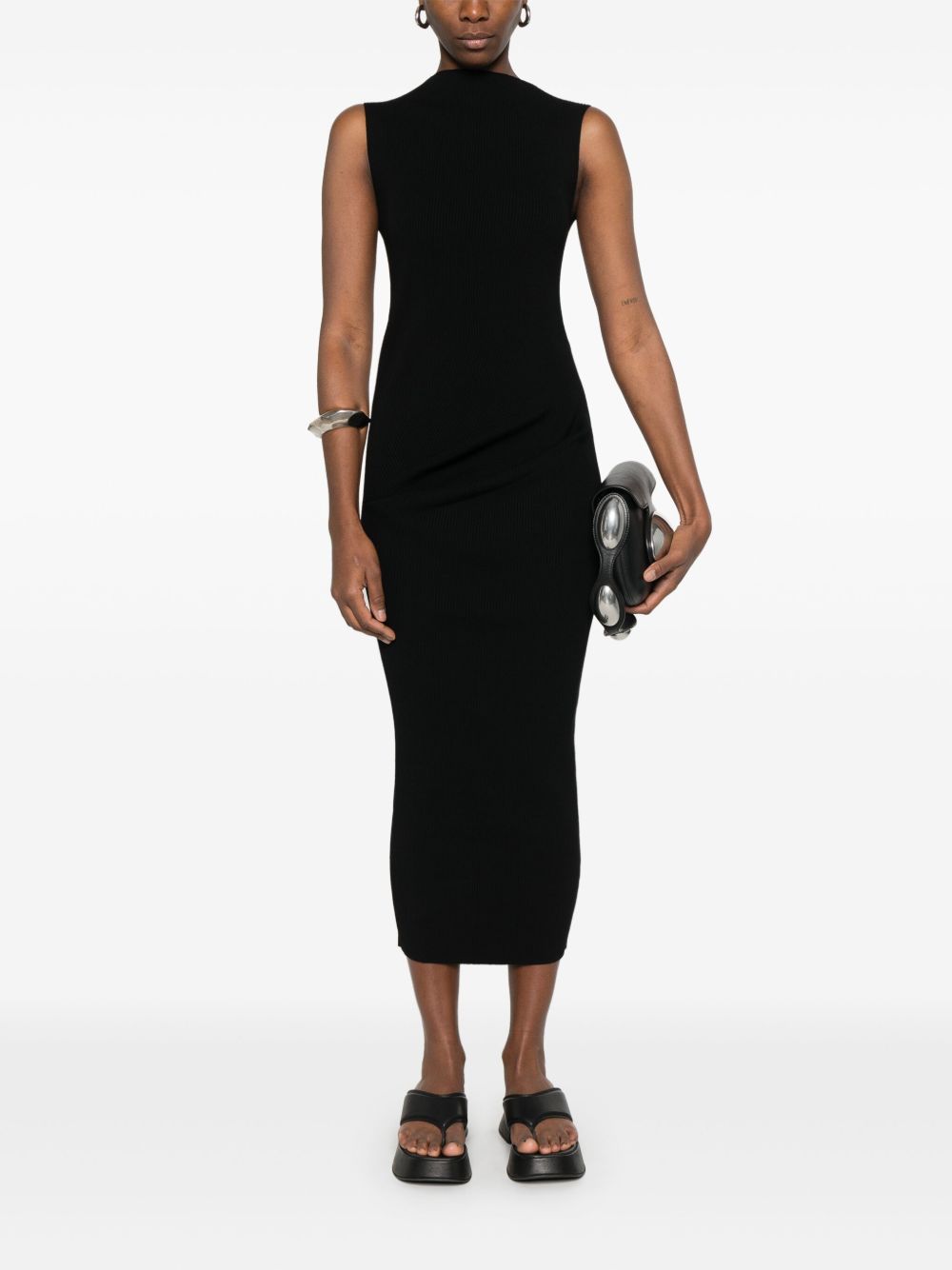 RICK OWENS 100% Cotton Mini Dress