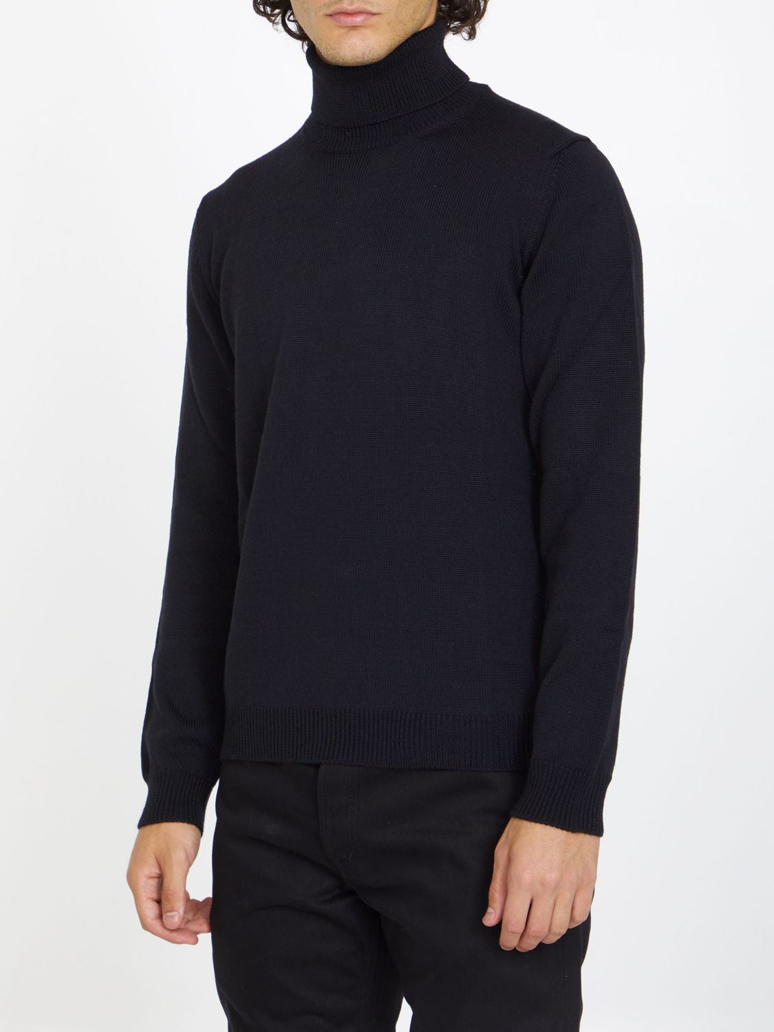 ROBERTO COLLINA High-Neck Merino Wool Jumper in Regular Fit