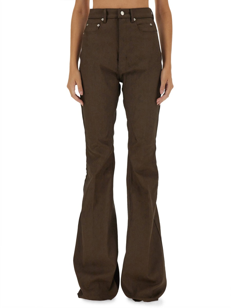 RICK OWENS Boot Cut Denim Pants for Women