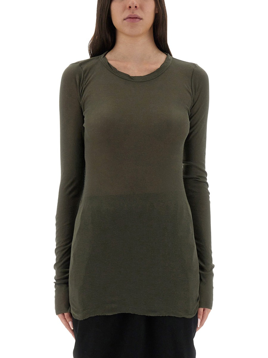 RICK OWENS Ribbed Long Sleeve T-Shirt - Size 40 IT