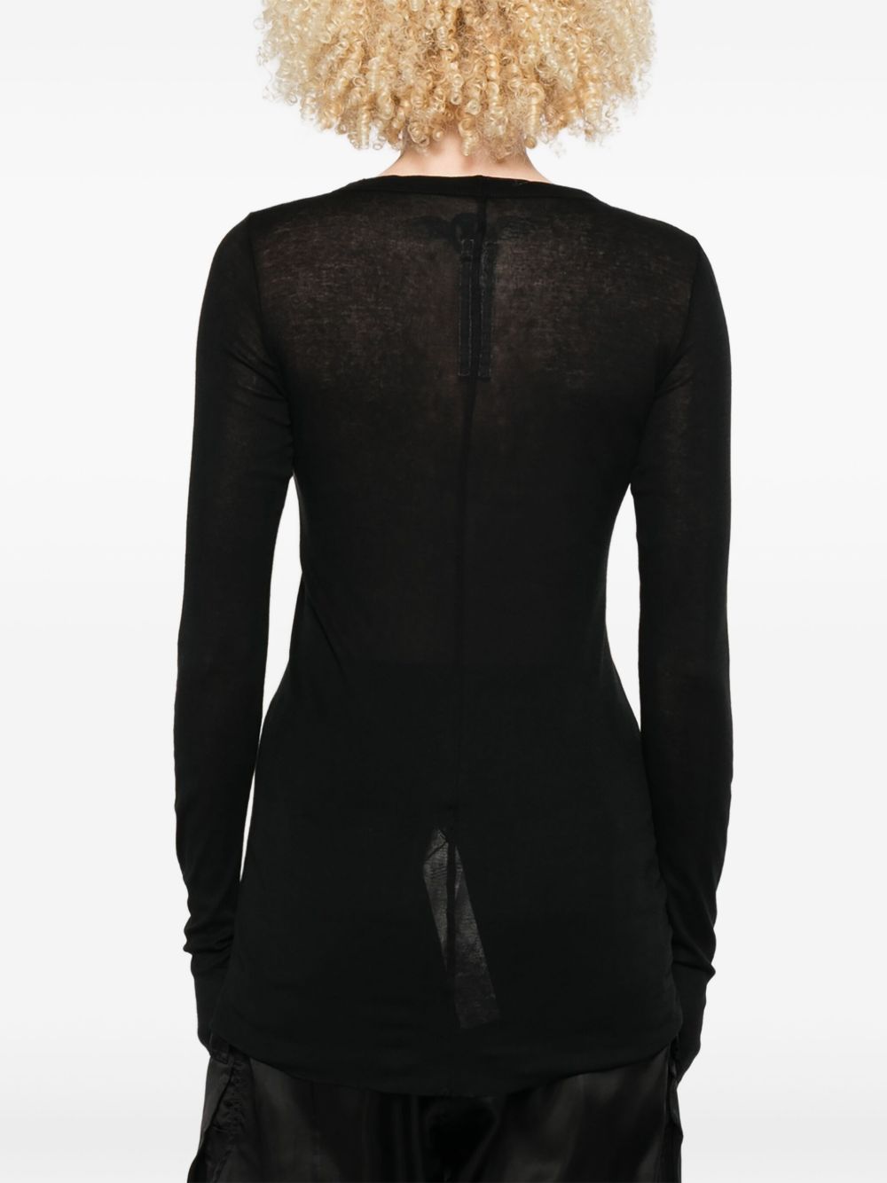 RICK OWENS Round Neck Long Sleeve T-Shirt for Women