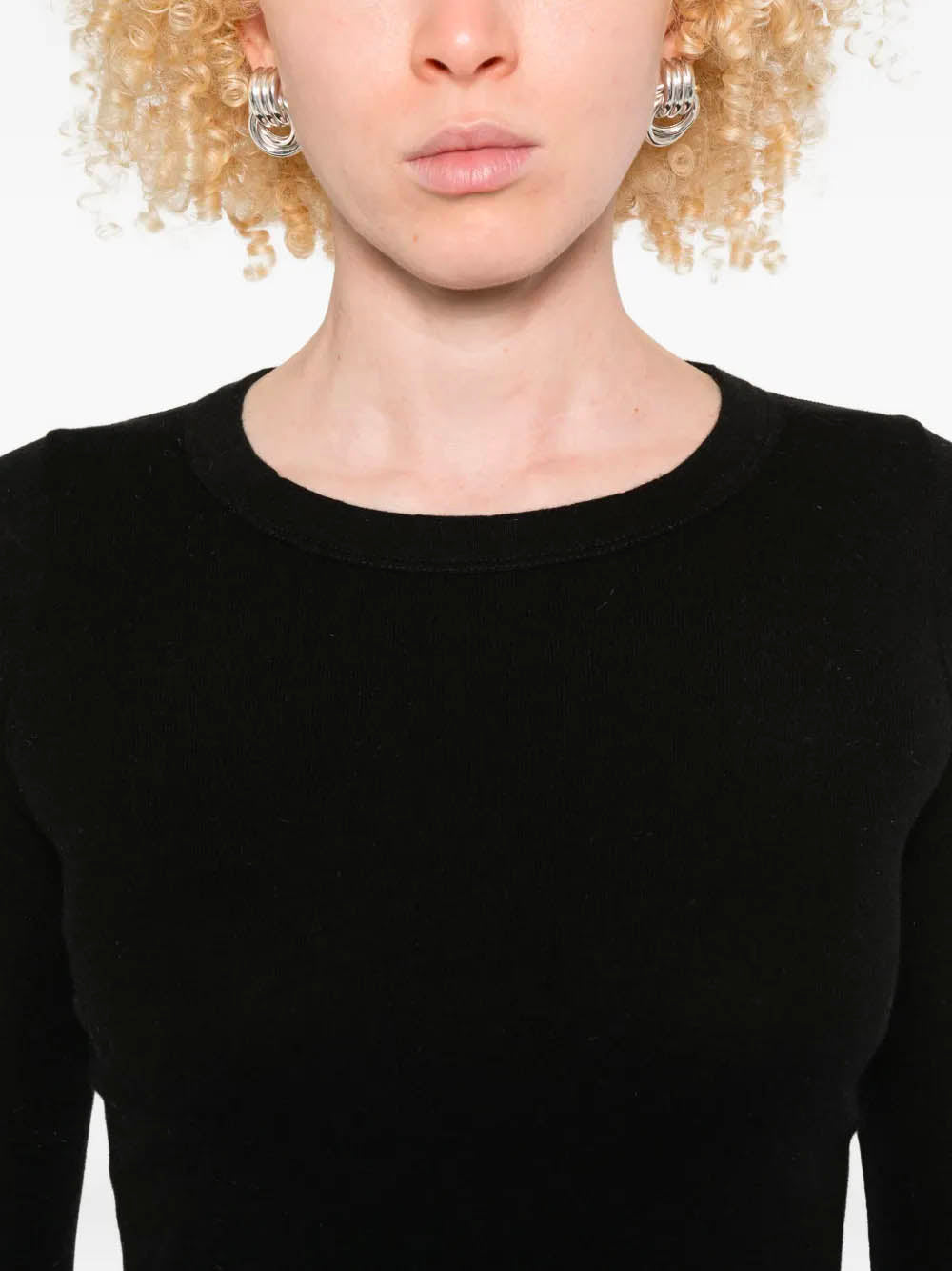 RICK OWENS Cropped Rib Wool Top