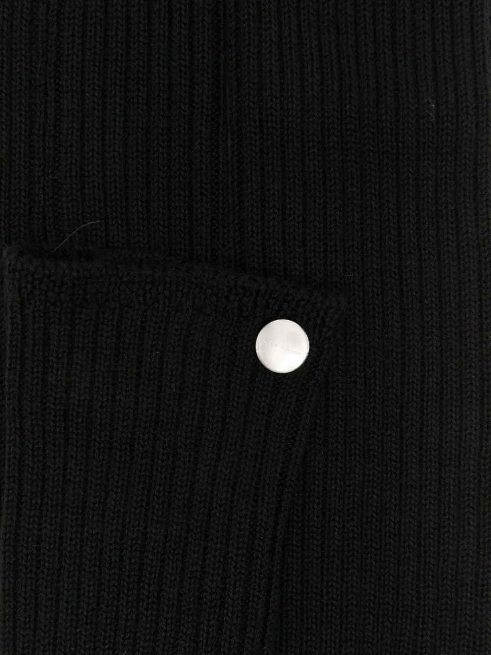 RICK OWENS Long Tube Wool Arm Warmers with Thumbholes