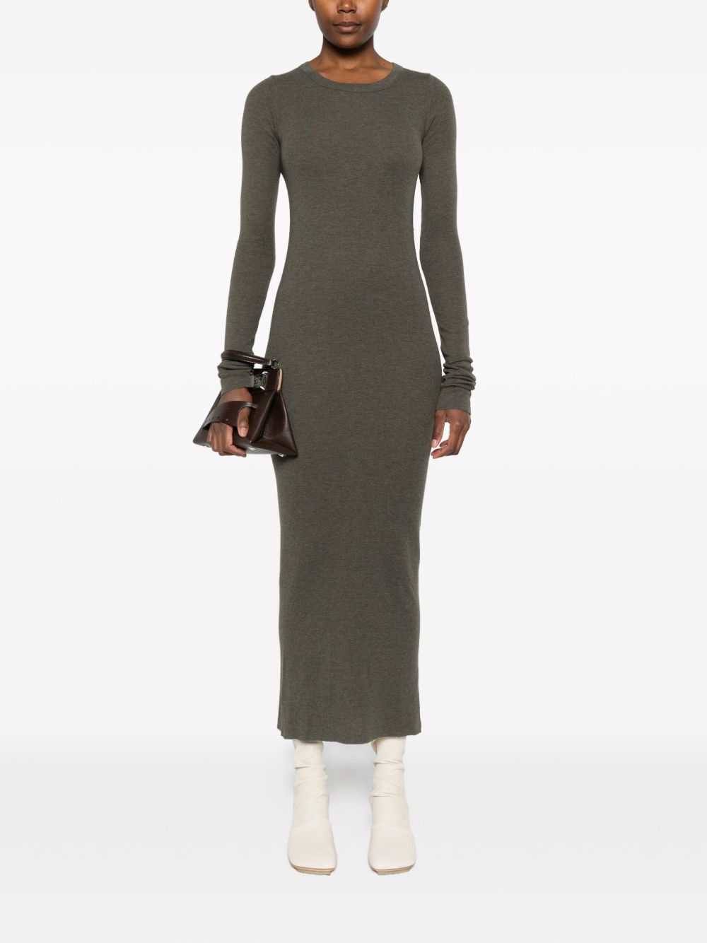 RICK OWENS Elegant Long Sleeve Midi Dress