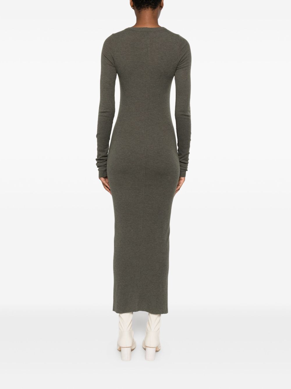 RICK OWENS Elegant Long Sleeve Midi Dress