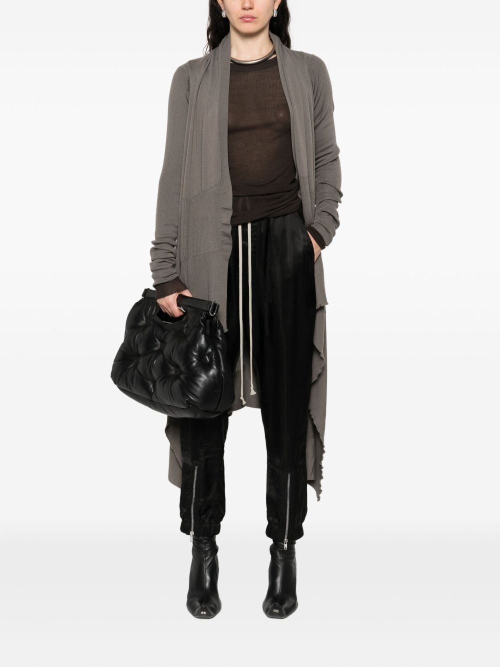 RICK OWENS Long Wrap Cardigan, Size S