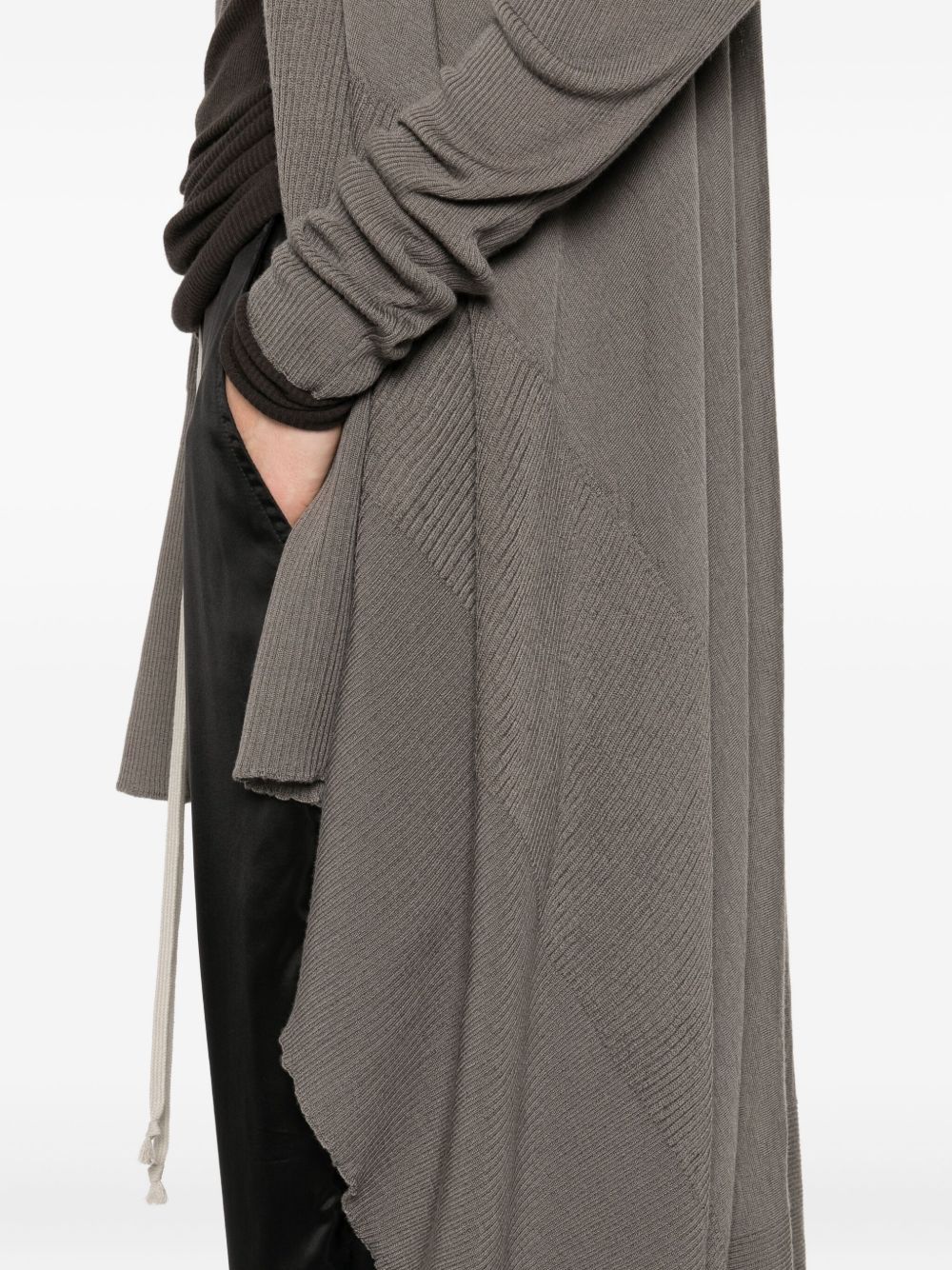 RICK OWENS Long Wrap Cardigan, Size S