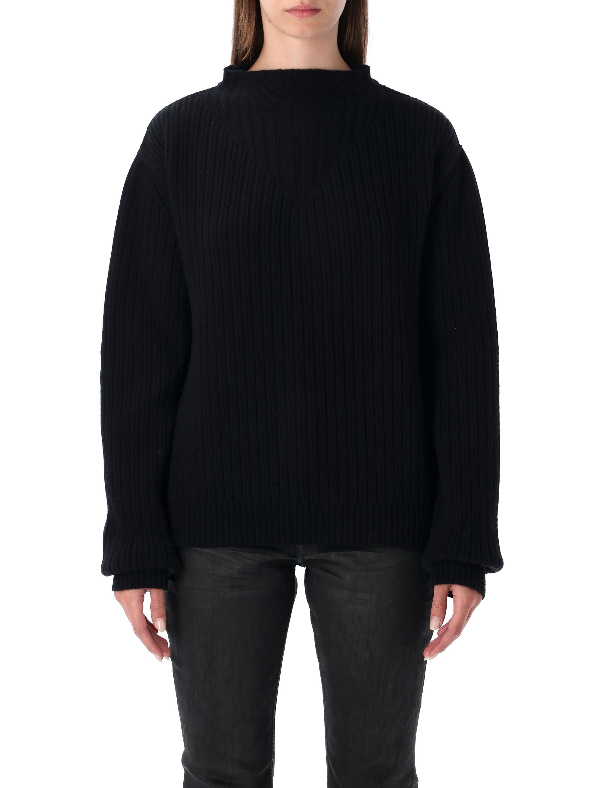 RICK OWENS Heavy Wool Fisherman Knit Sweater