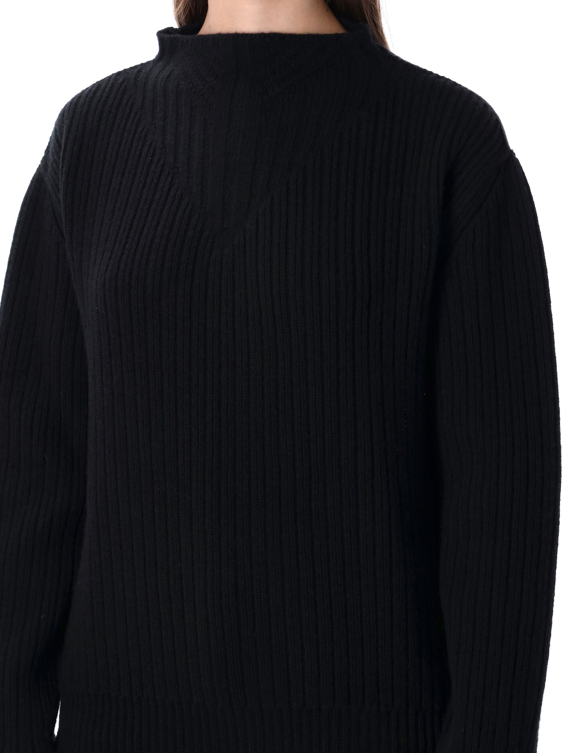 RICK OWENS Heavy Wool Fisherman Knit Sweater