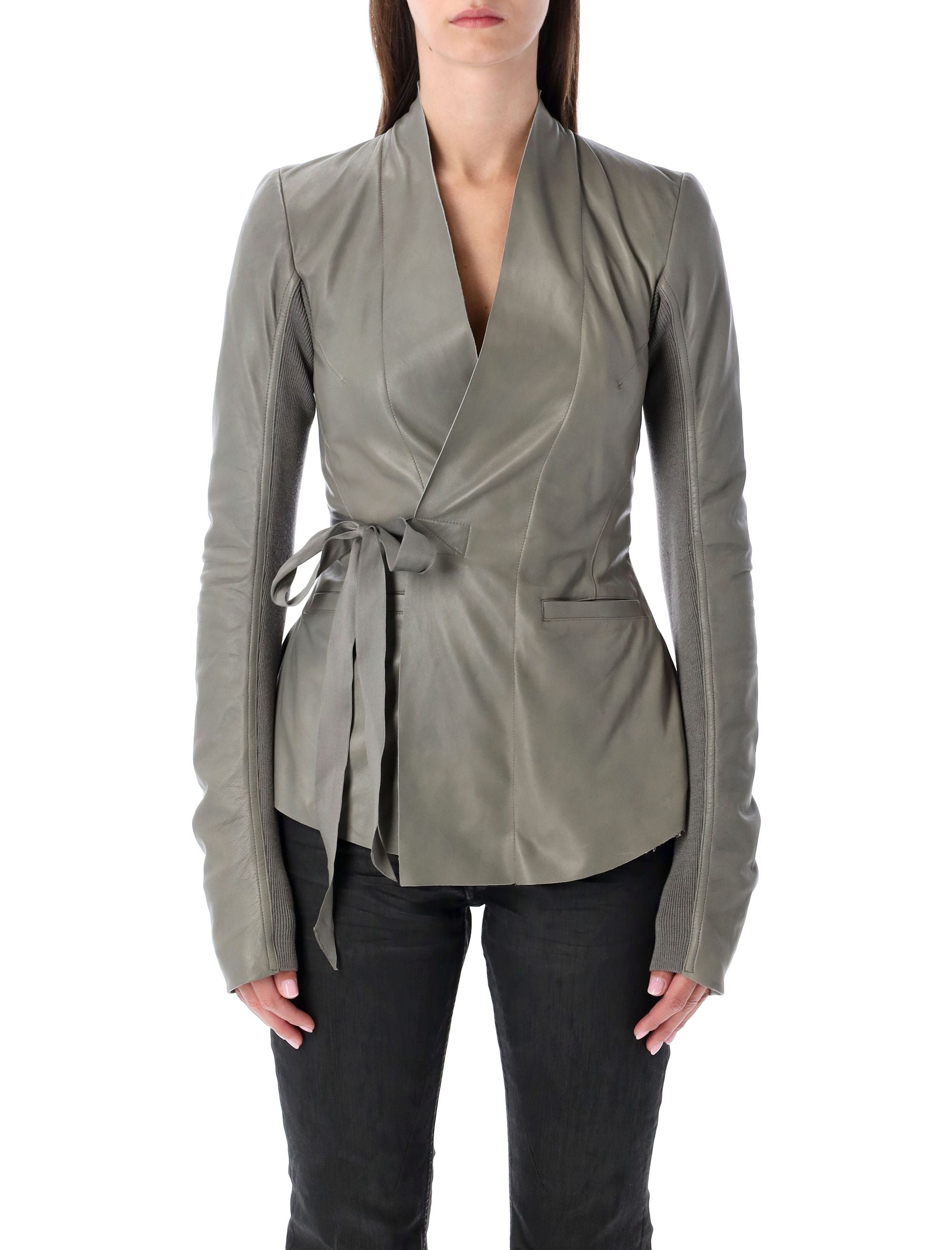 RICK OWENS Fashion-Forward Leather Jacket for Women - FW25