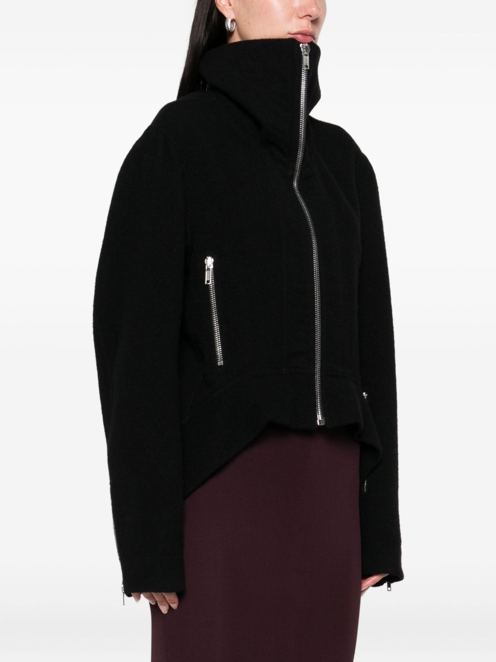RICK OWENS Innovative Wool Trench Jacket for Women