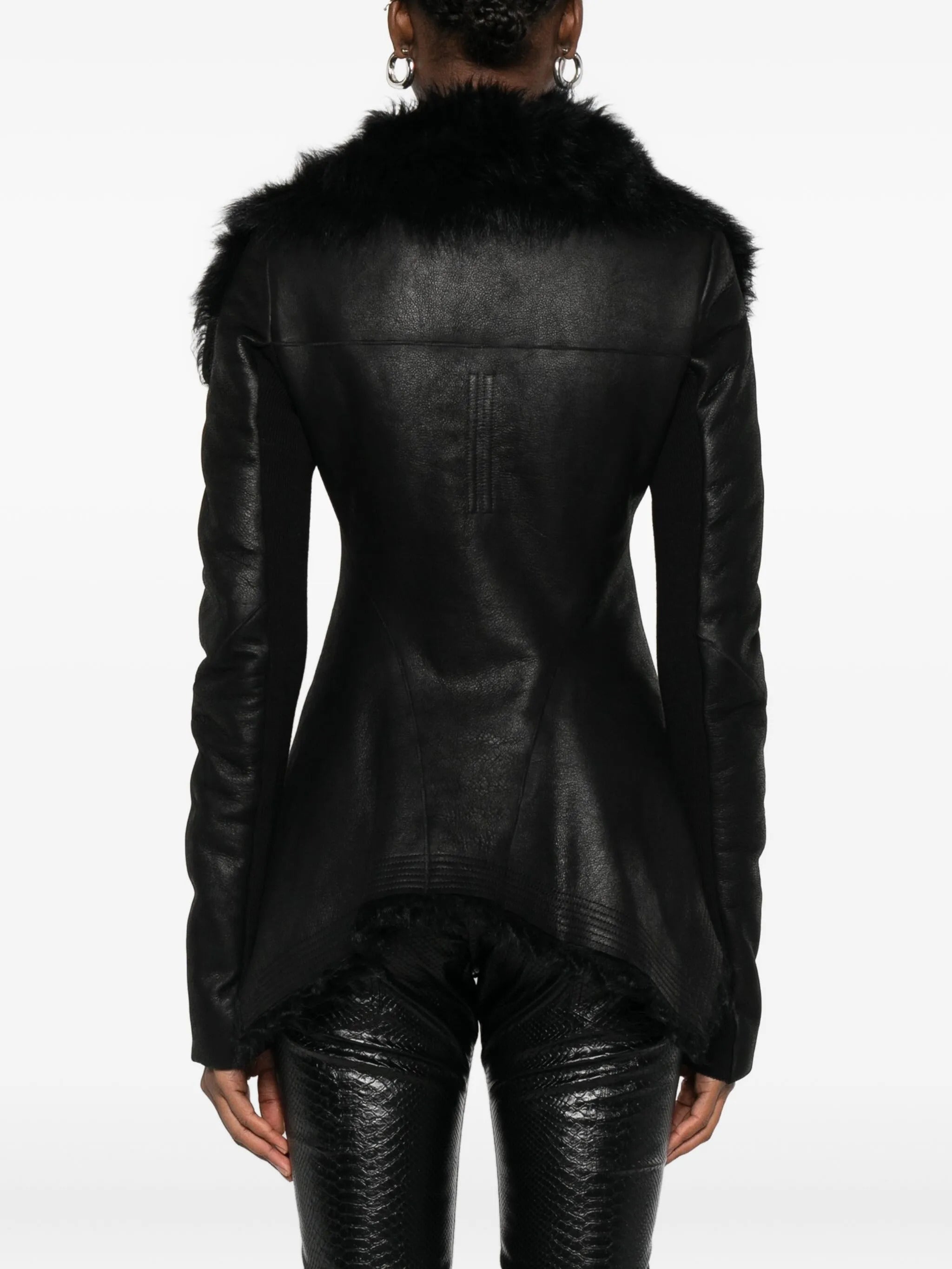 RICK OWENS Shearling Biker Jacket - Women's