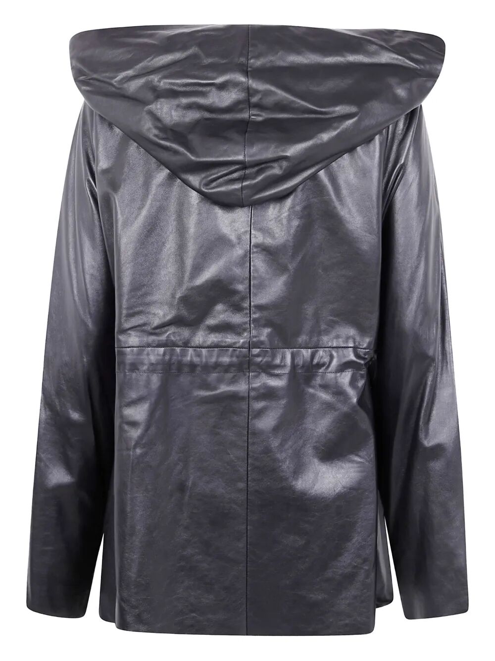 RICK OWENS Women's Zipfront Hooded Leather Jacket