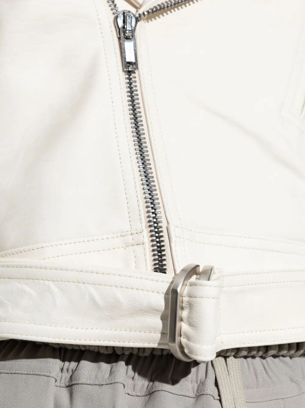 RICK OWENS Cropped Mini Stooges Leather Jacket