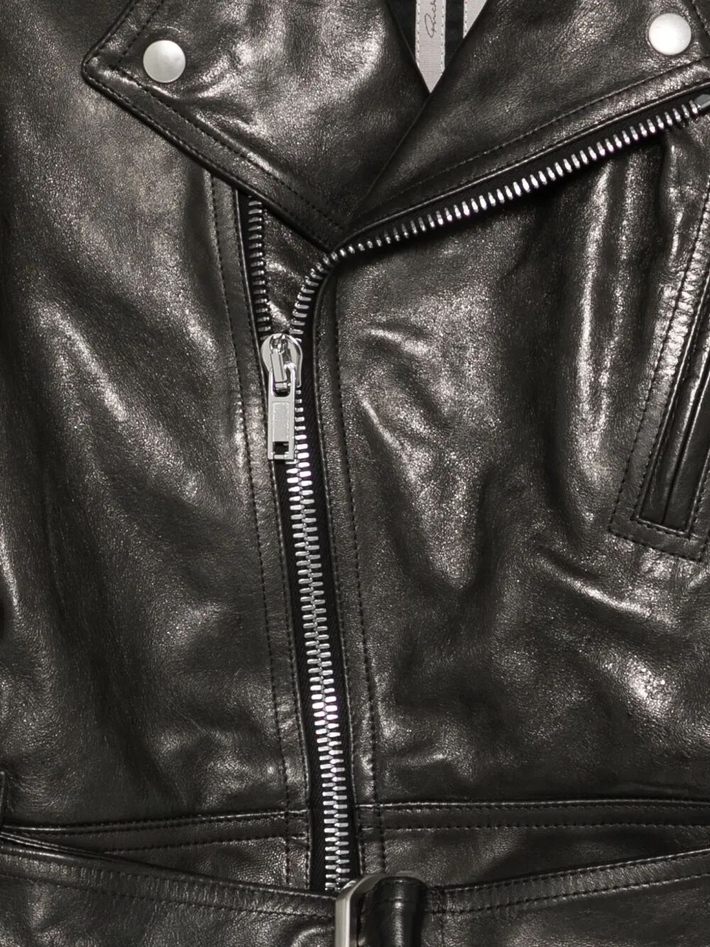 RICK OWENS Mini Cropped Stooges Leather Jacket