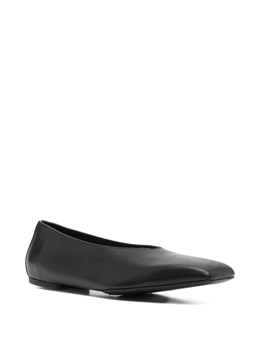RICK OWENS Leather Ballet Flats - Slip-On Style with Square Toe