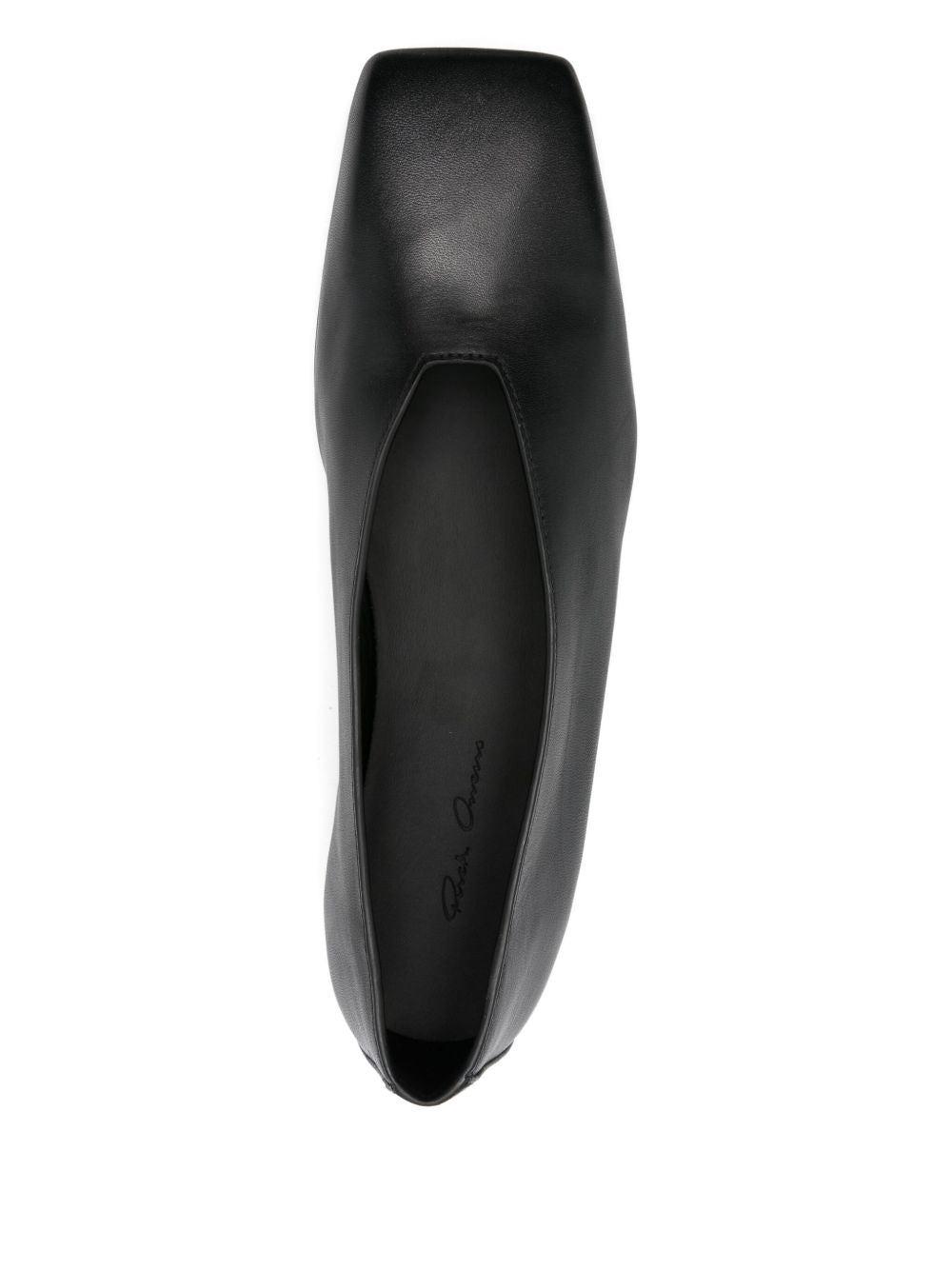RICK OWENS Leather Ballet Flats - Slip-On Style with Square Toe