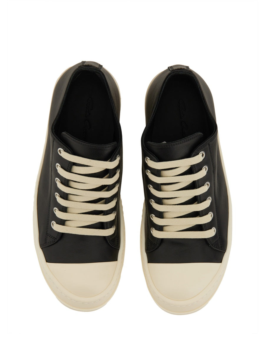 RICK OWENS Leather High-Top Sneakers