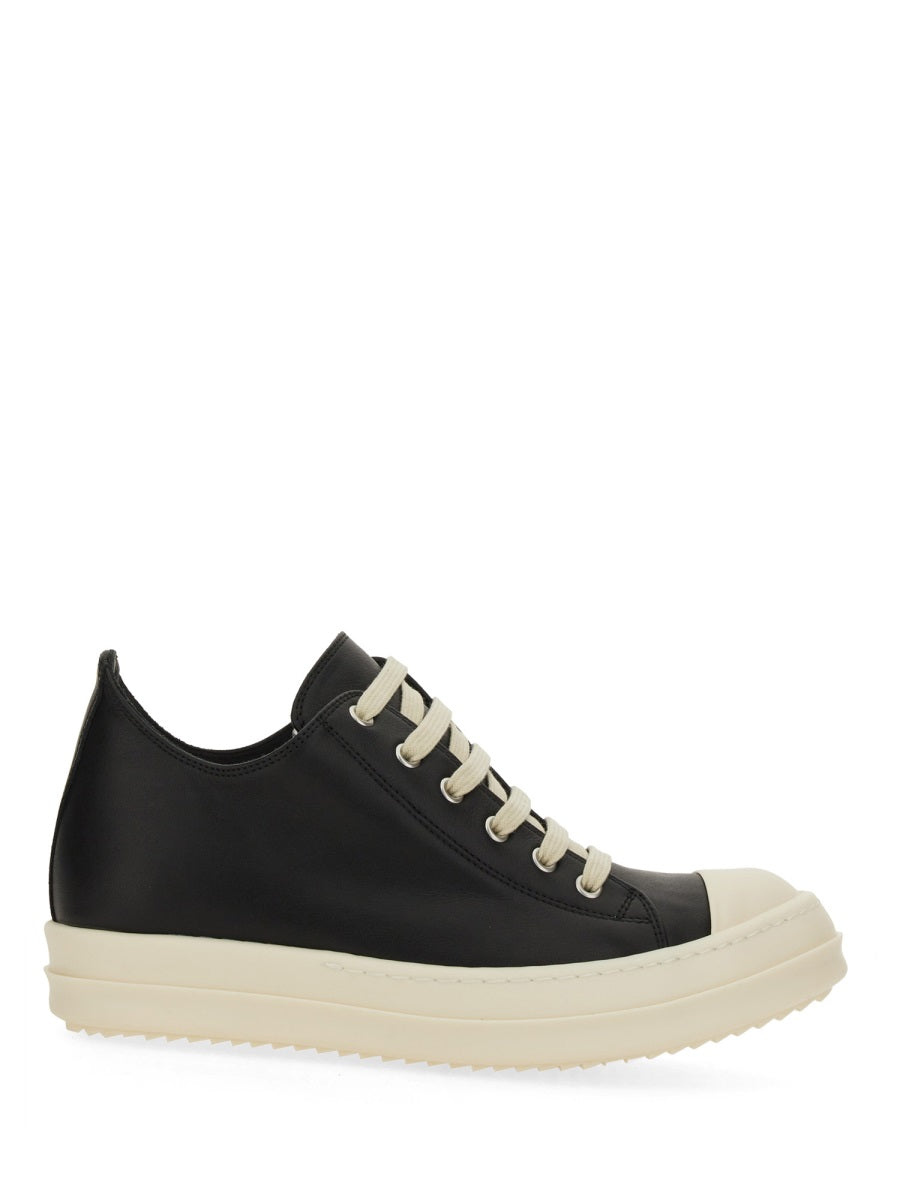 RICK OWENS Leather High-Top Sneakers