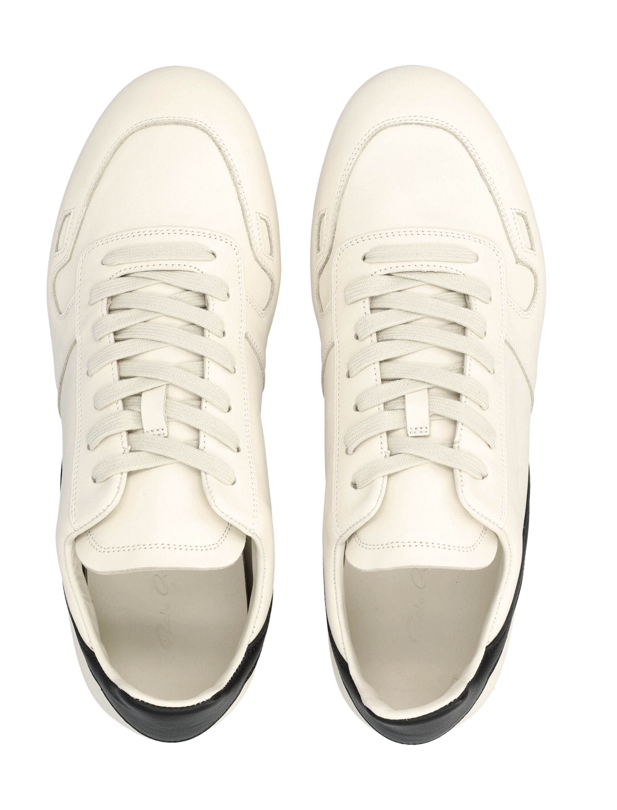 RICK OWENS Minimal Leather Sneakers - Women's Size