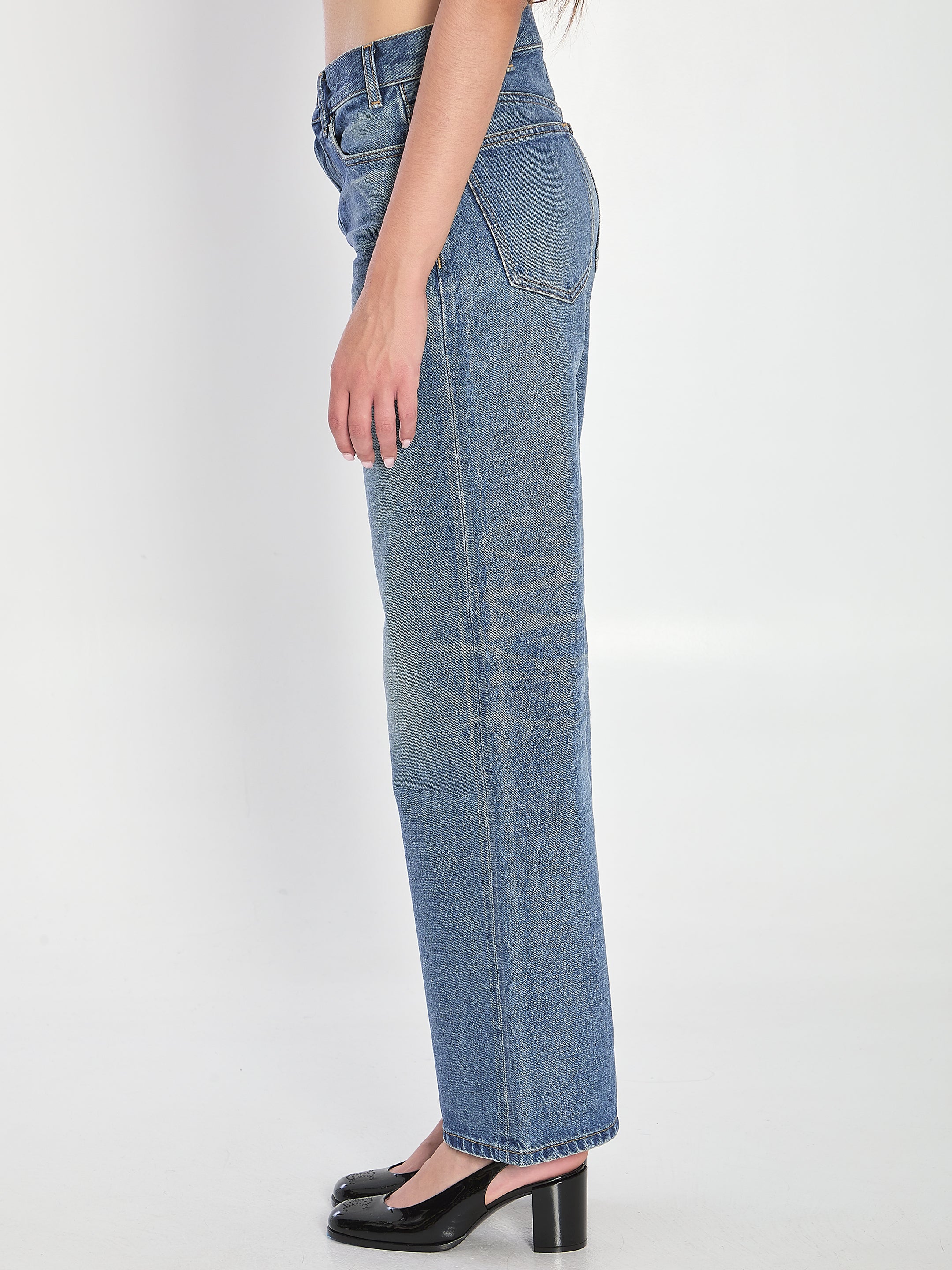 CELINE Flared Mid-Rise Denim Jeans for Women