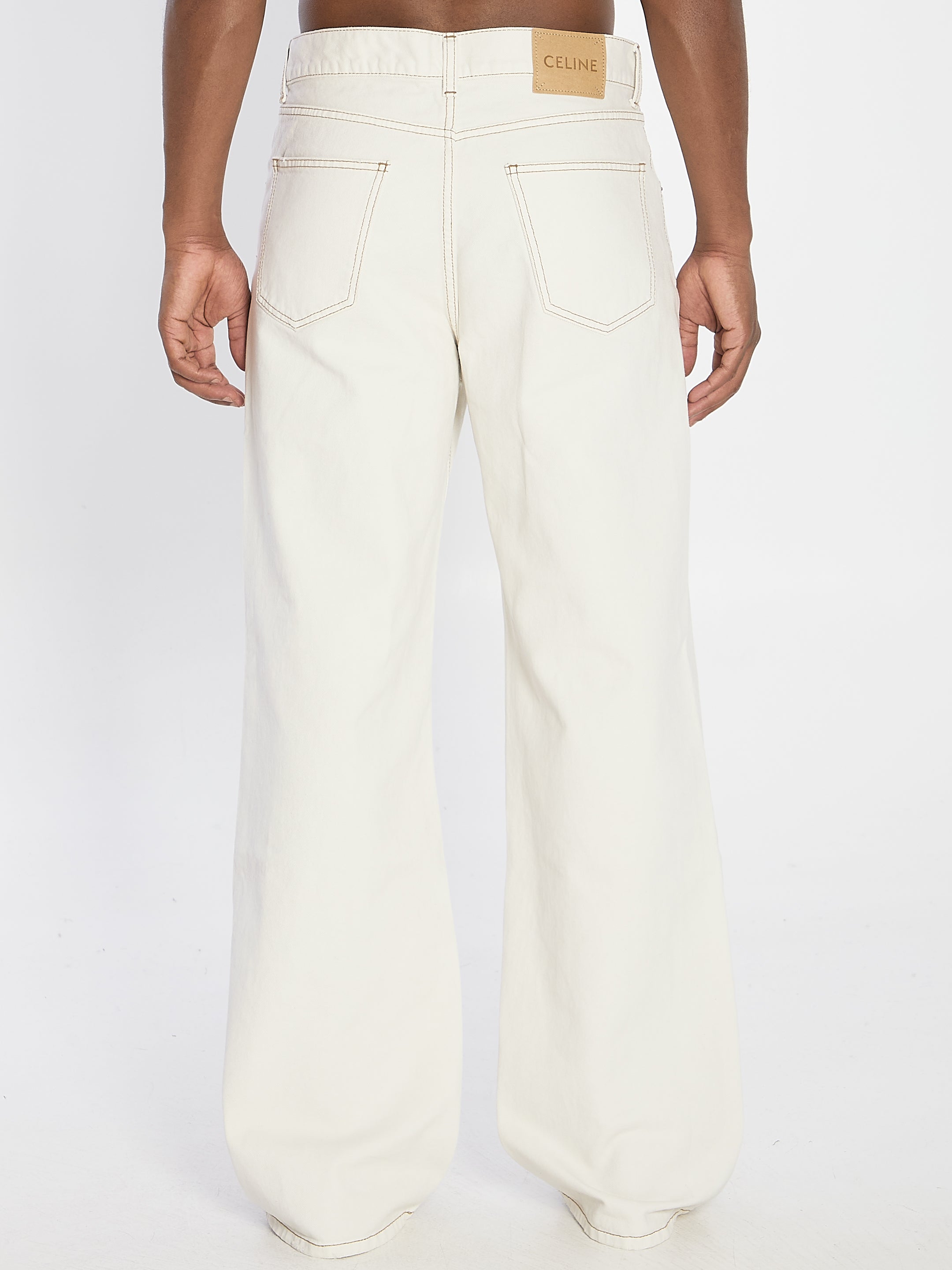 CELINE Wide Leg Denim Trousers - Size 29