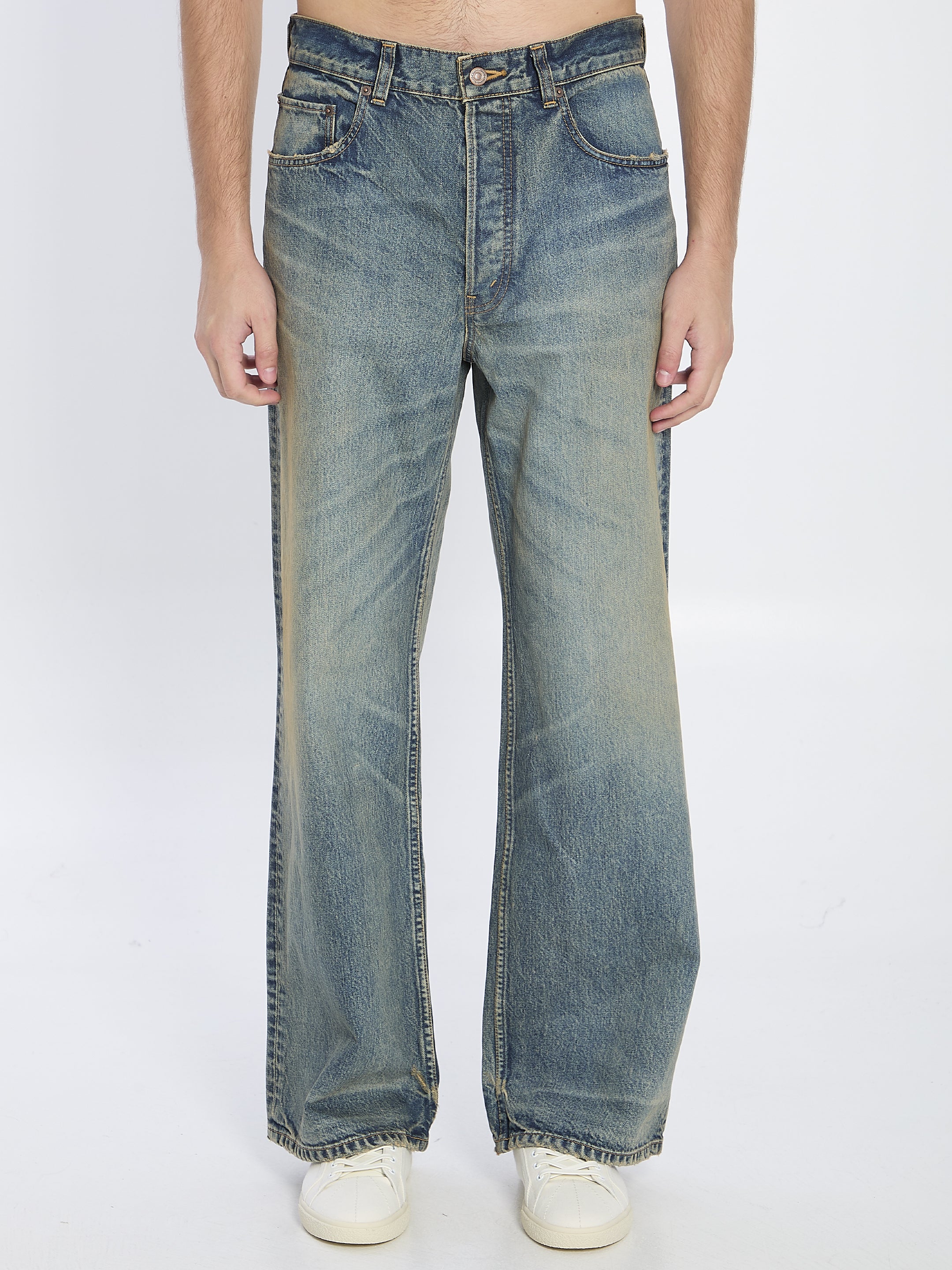 CELINE Max Denim Jeans - Low Rise, Wide Leg, Size 31