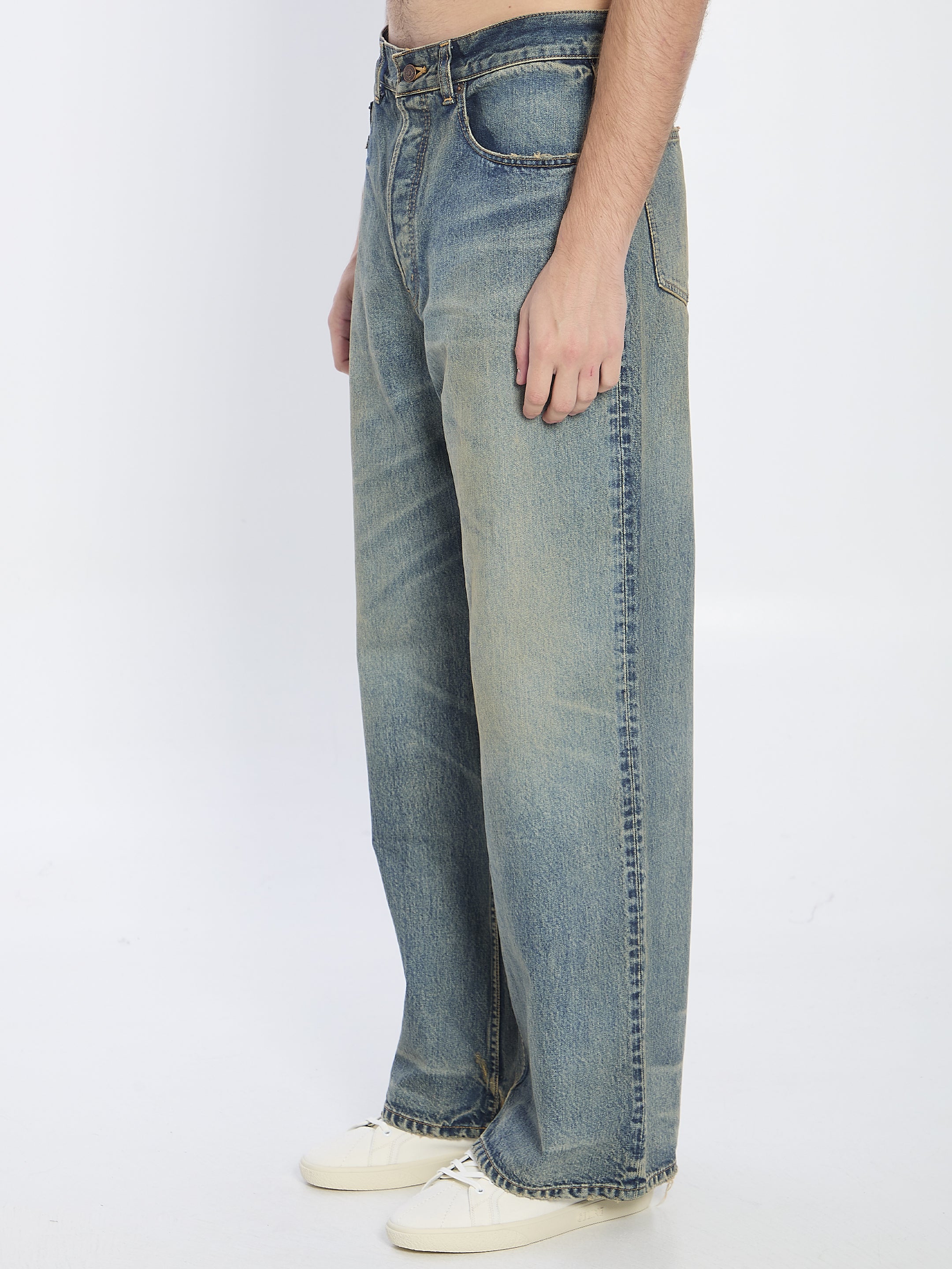 CELINE Max Denim Jeans - Low Rise, Wide Leg, Size 31