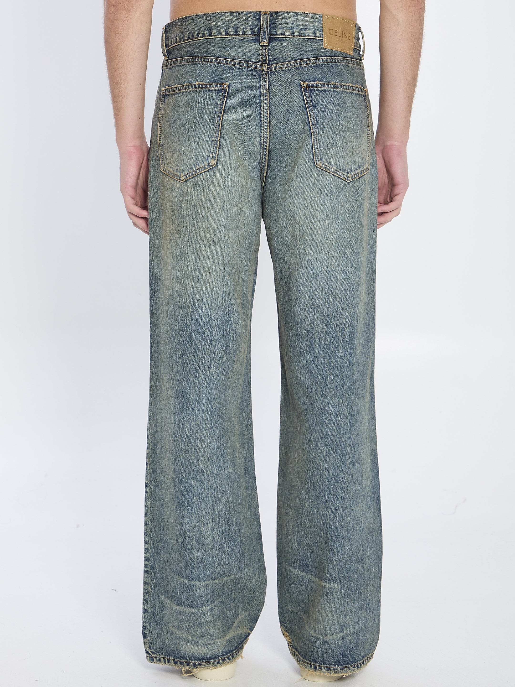 CELINE Max Denim Jeans - Low Rise, Wide Leg, Size 31