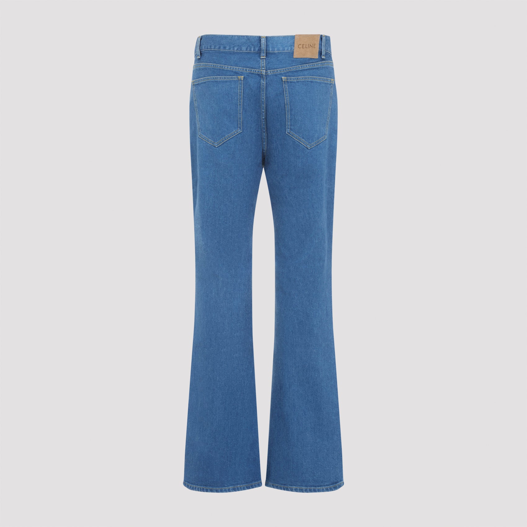 CELINE Western Flared Cotton Jeans