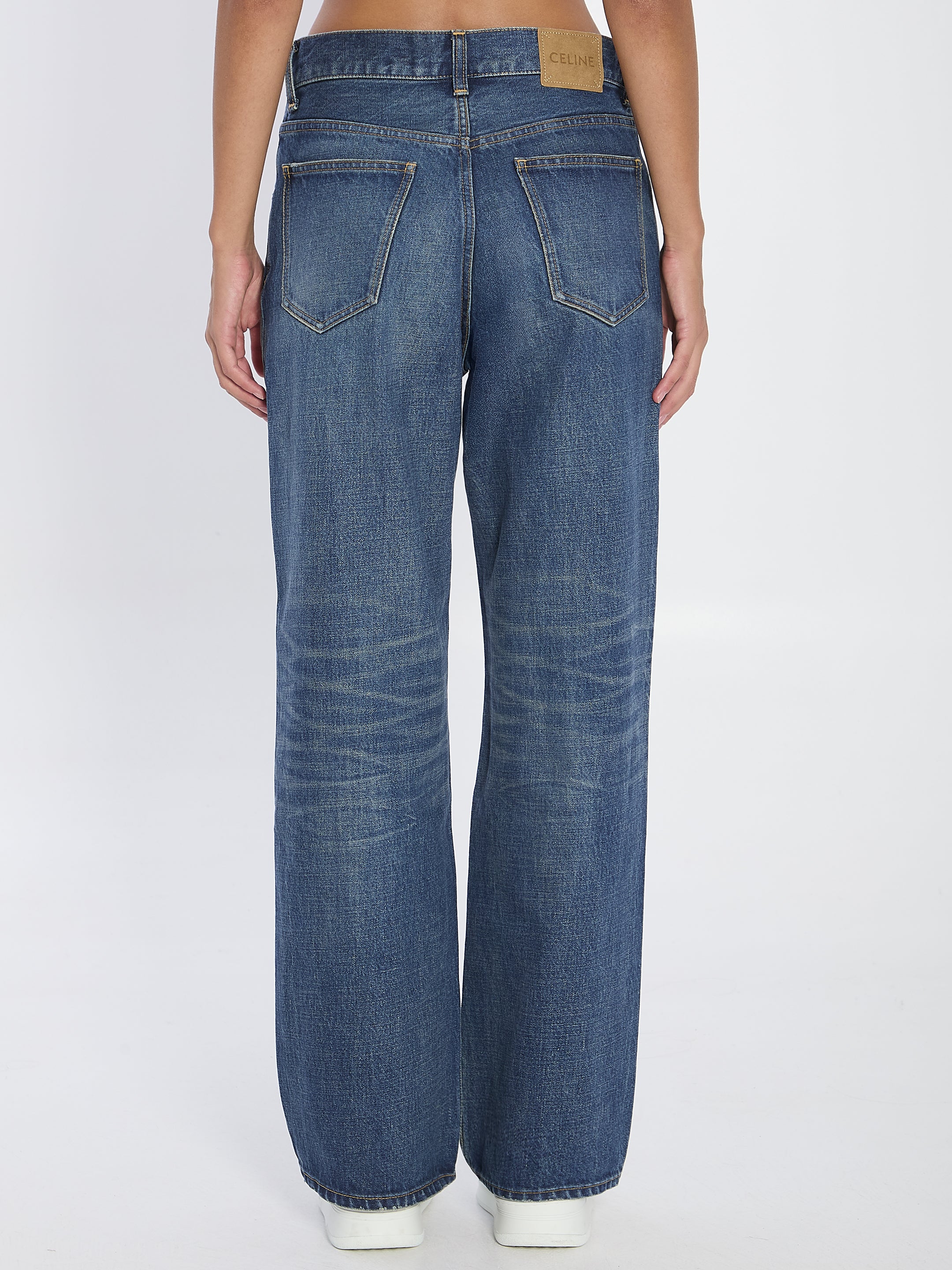 CELINE High Waist Wide-Leg Jeans - Size 26 US