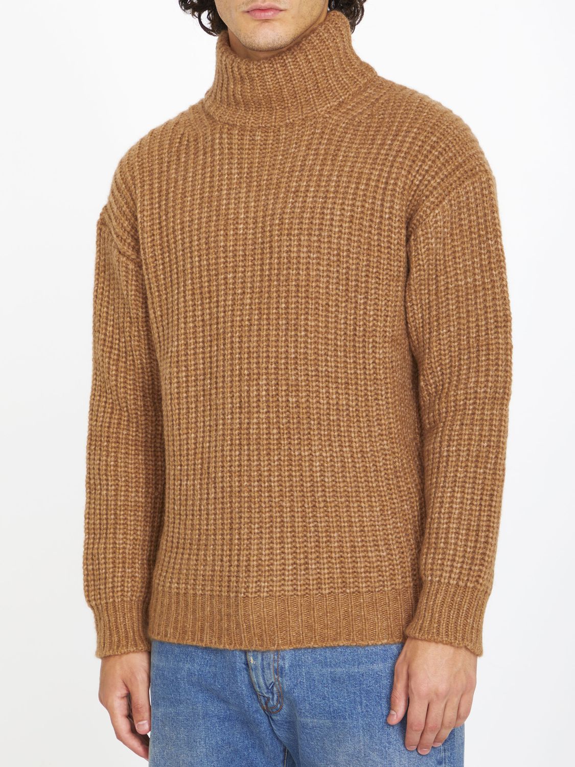 ROBERTO COLLINA High-Neck Alpaca Blend Jumper - Regular Fit