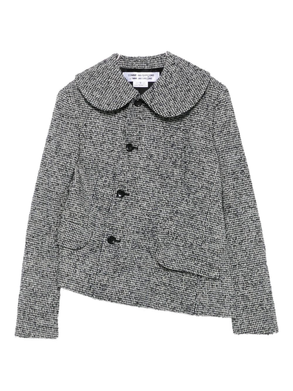 COMME DES GARÇONS Asymmetric Wool Jacket with Peter Pan Collar