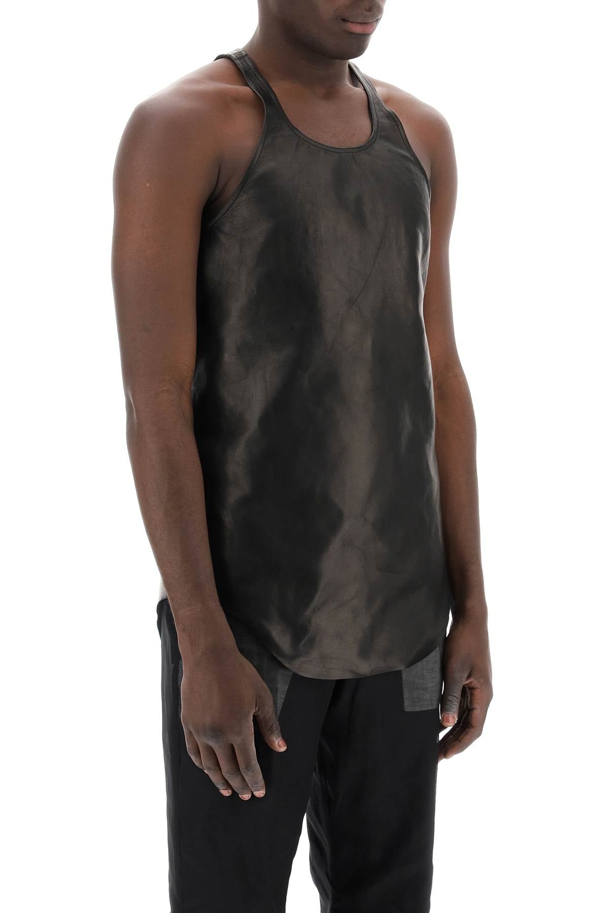 RICK OWENS Leather Tank Top