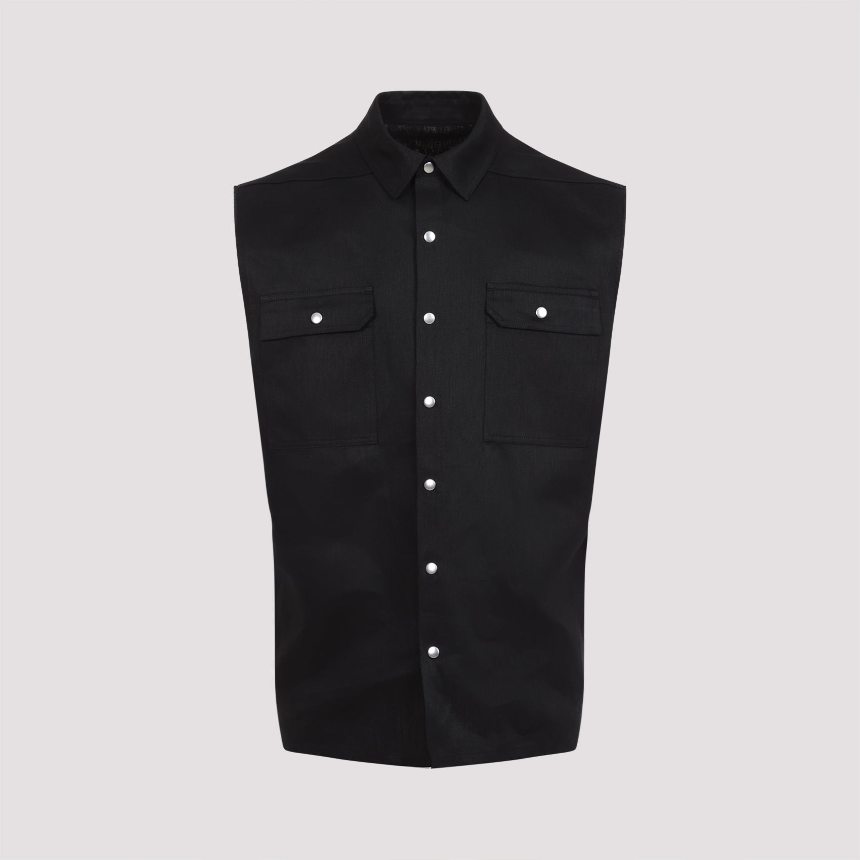 RICK OWENS Sleeveless Linen Shirt for Men - Minimalist Design