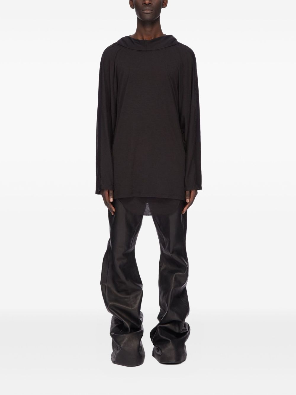 RICK OWENS Hooded Tunic - Lightweight Knit for Men