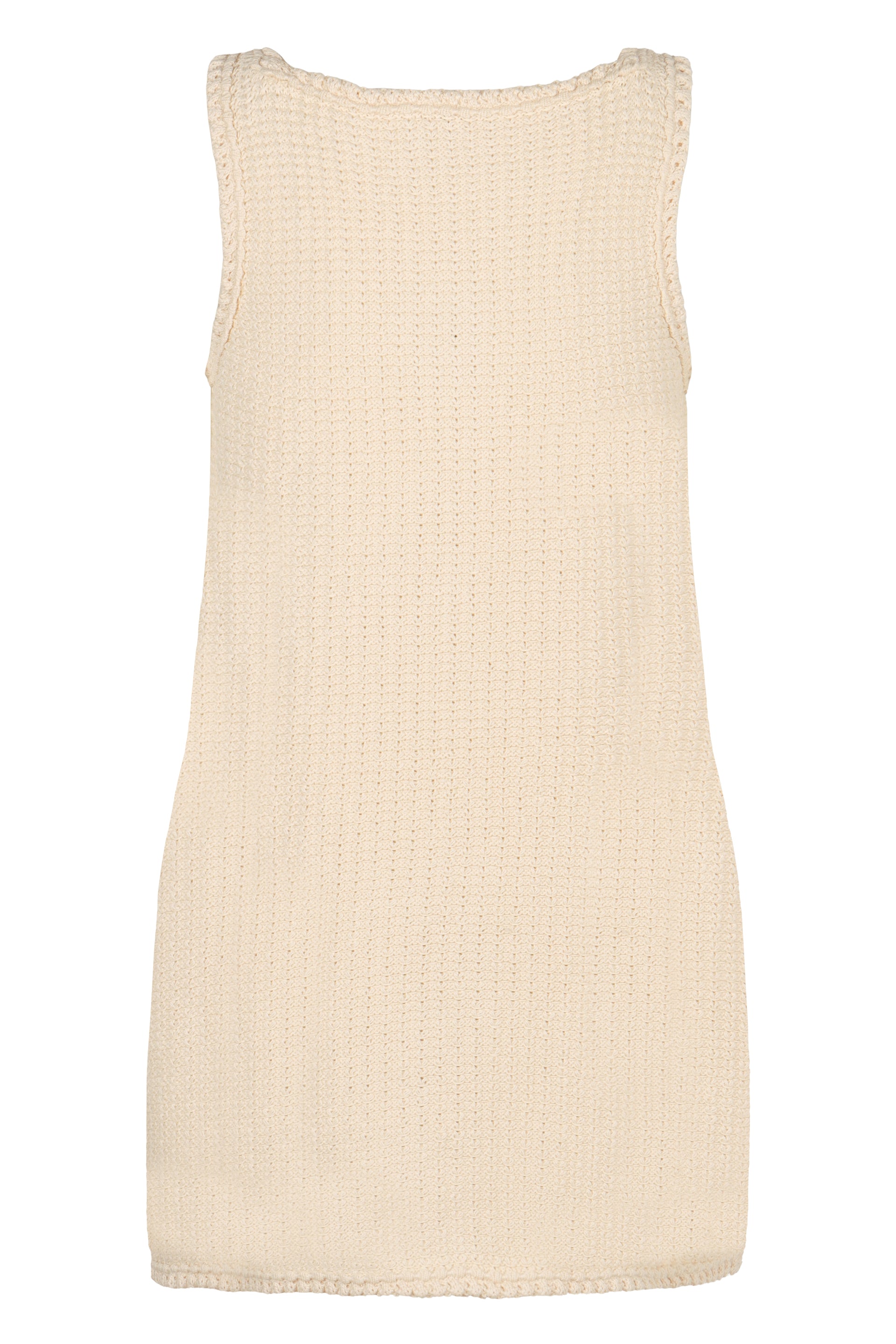 CELINE Embellished Button Cotton Mini Dress