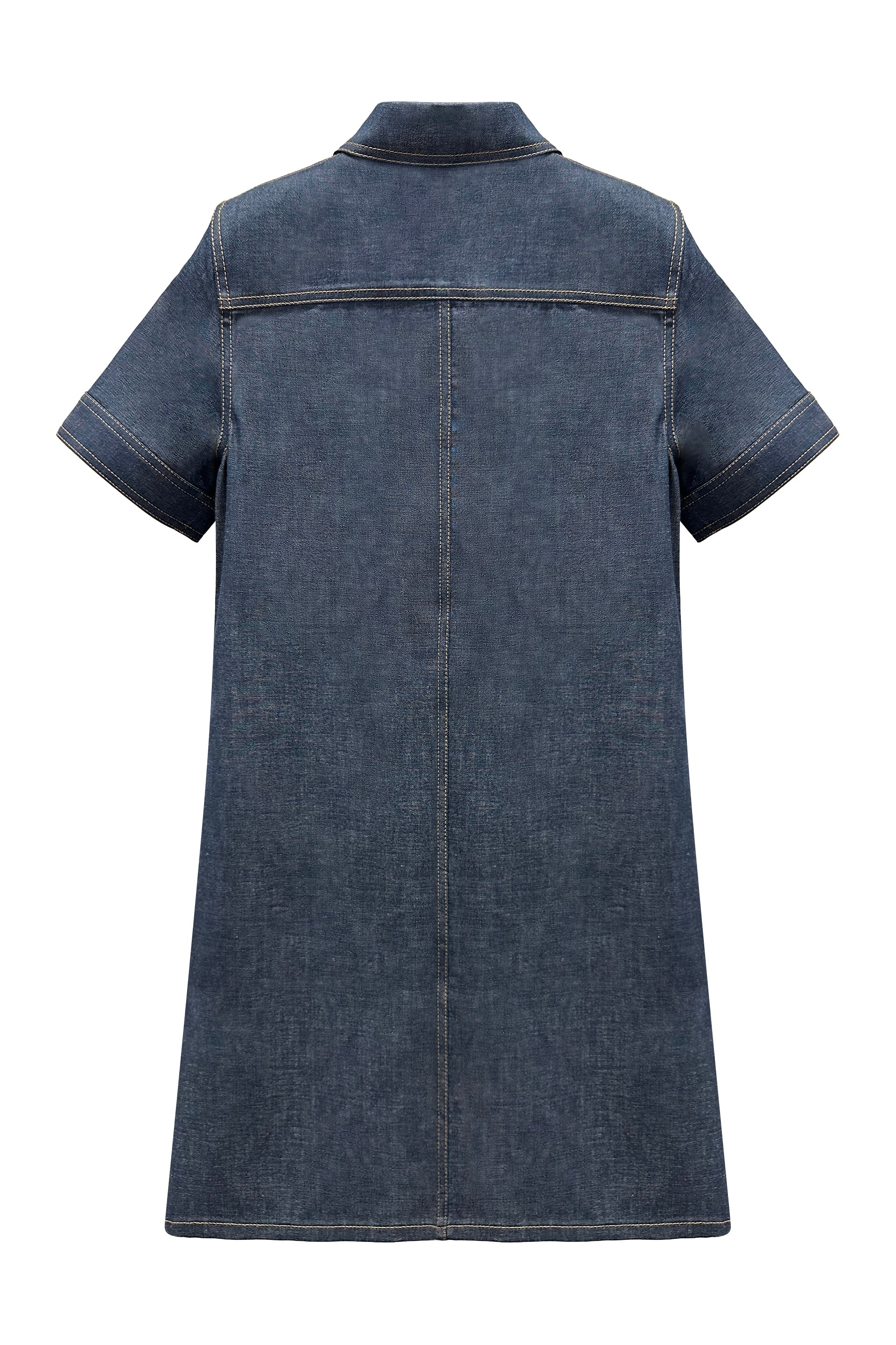 CELINE Chic Denim Dress with Buttoned Pockets